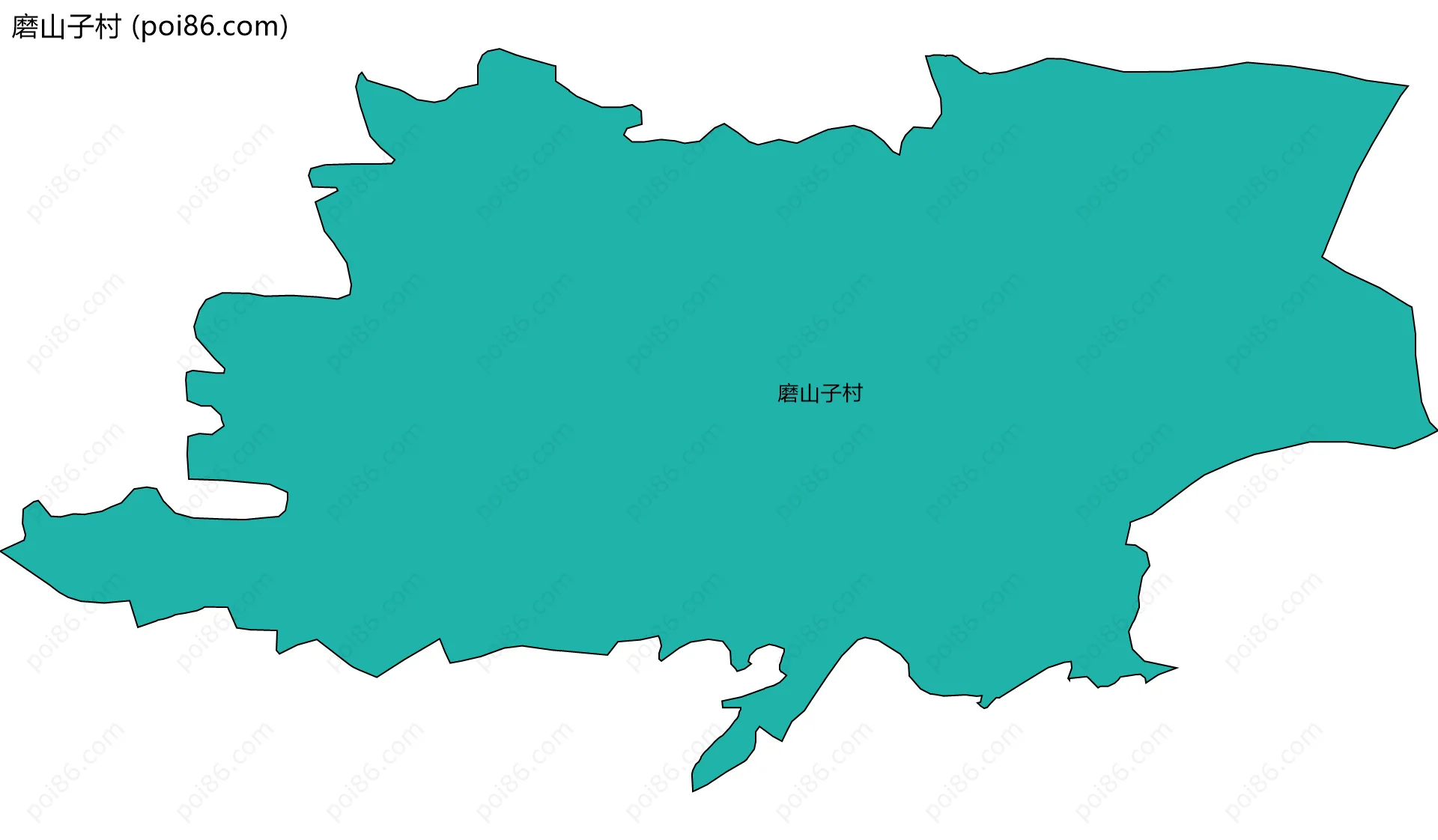 磨山子村边界地图