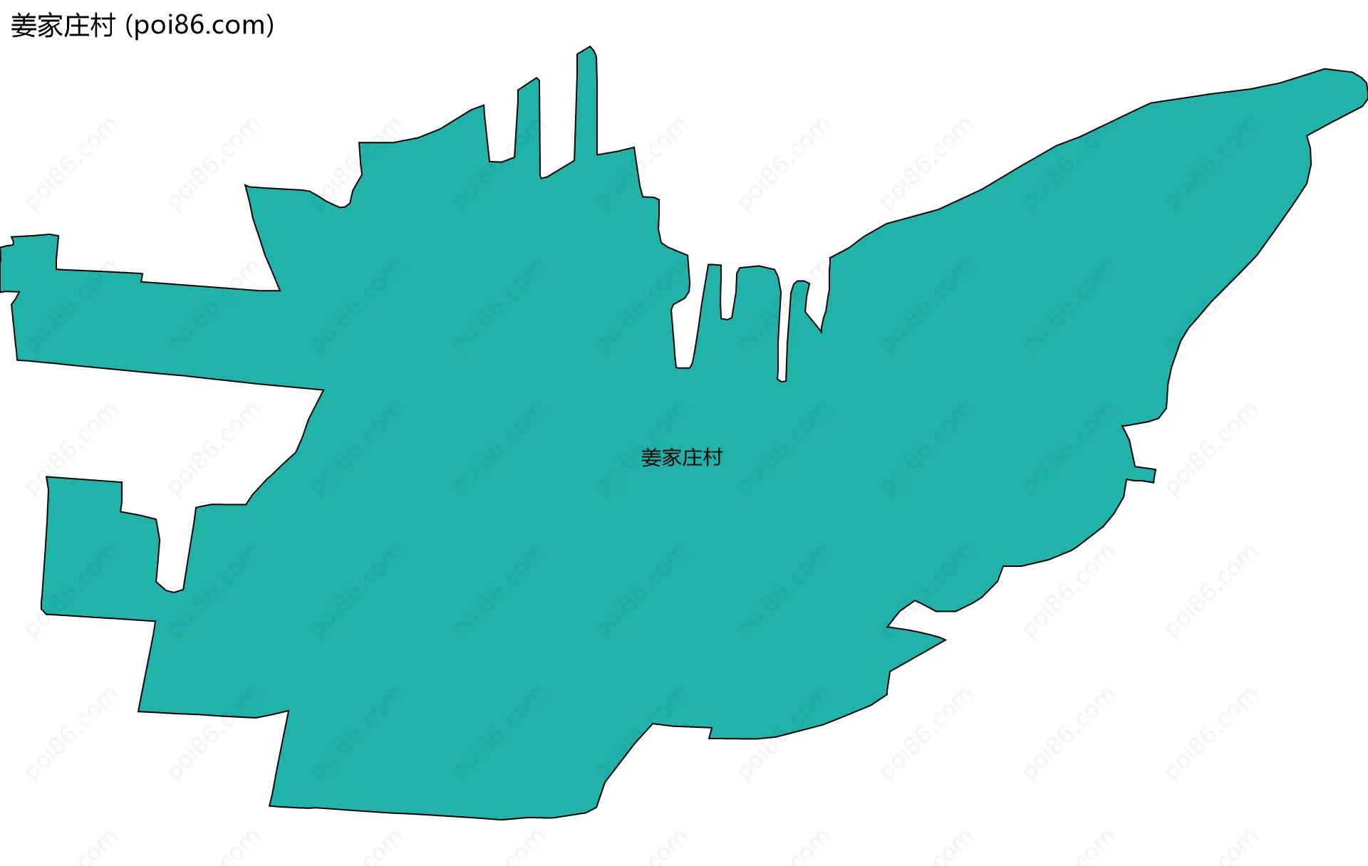 姜家庄村边界地图