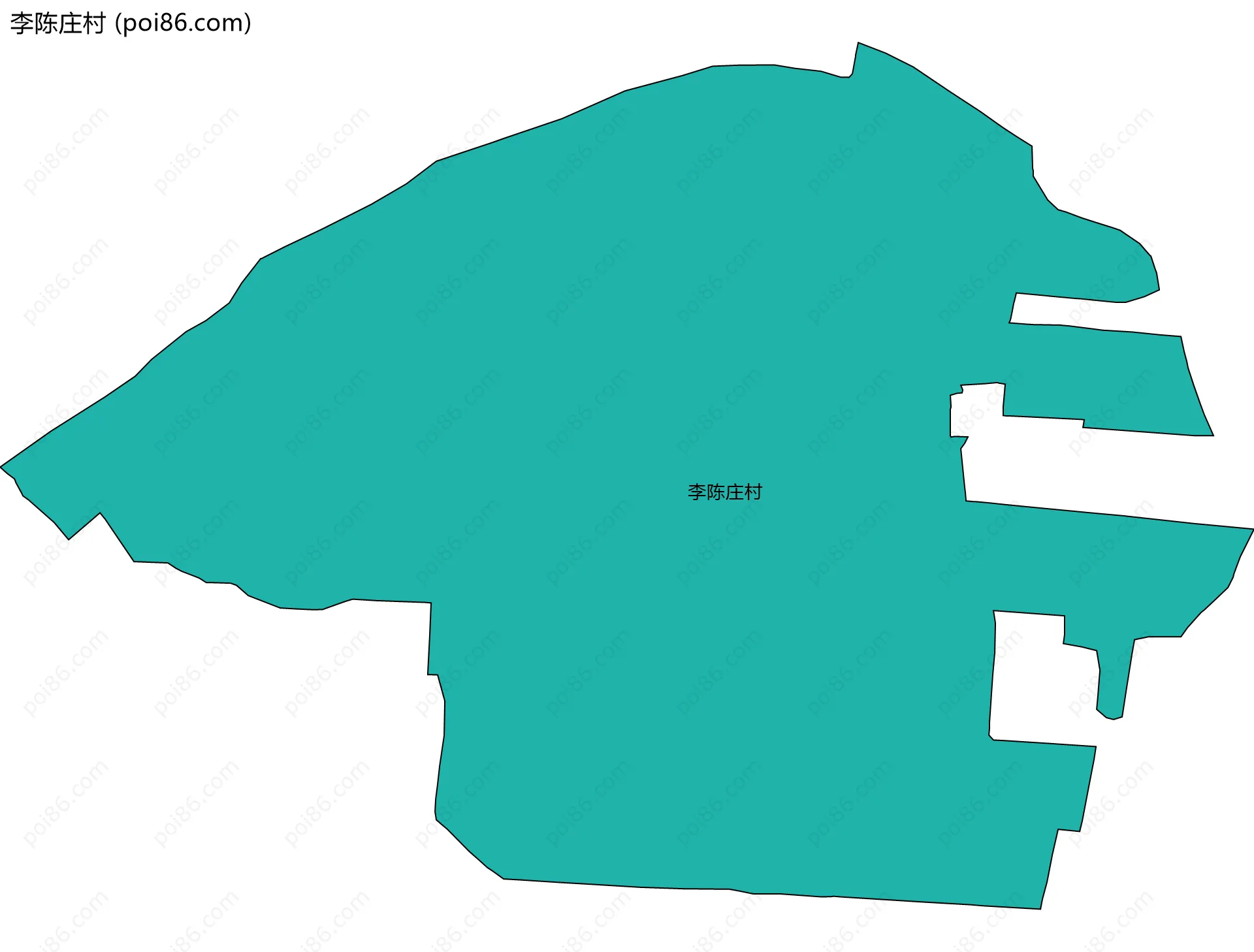 李陈庄村边界地图