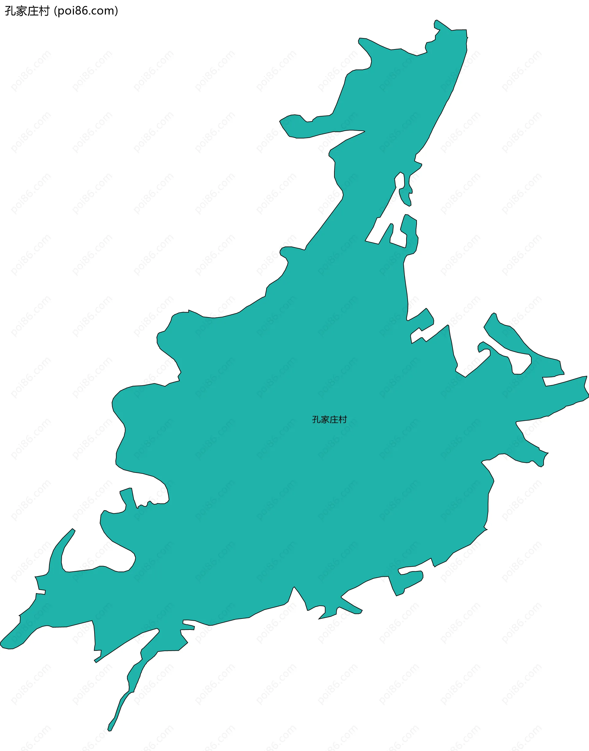 孔家庄村边界地图