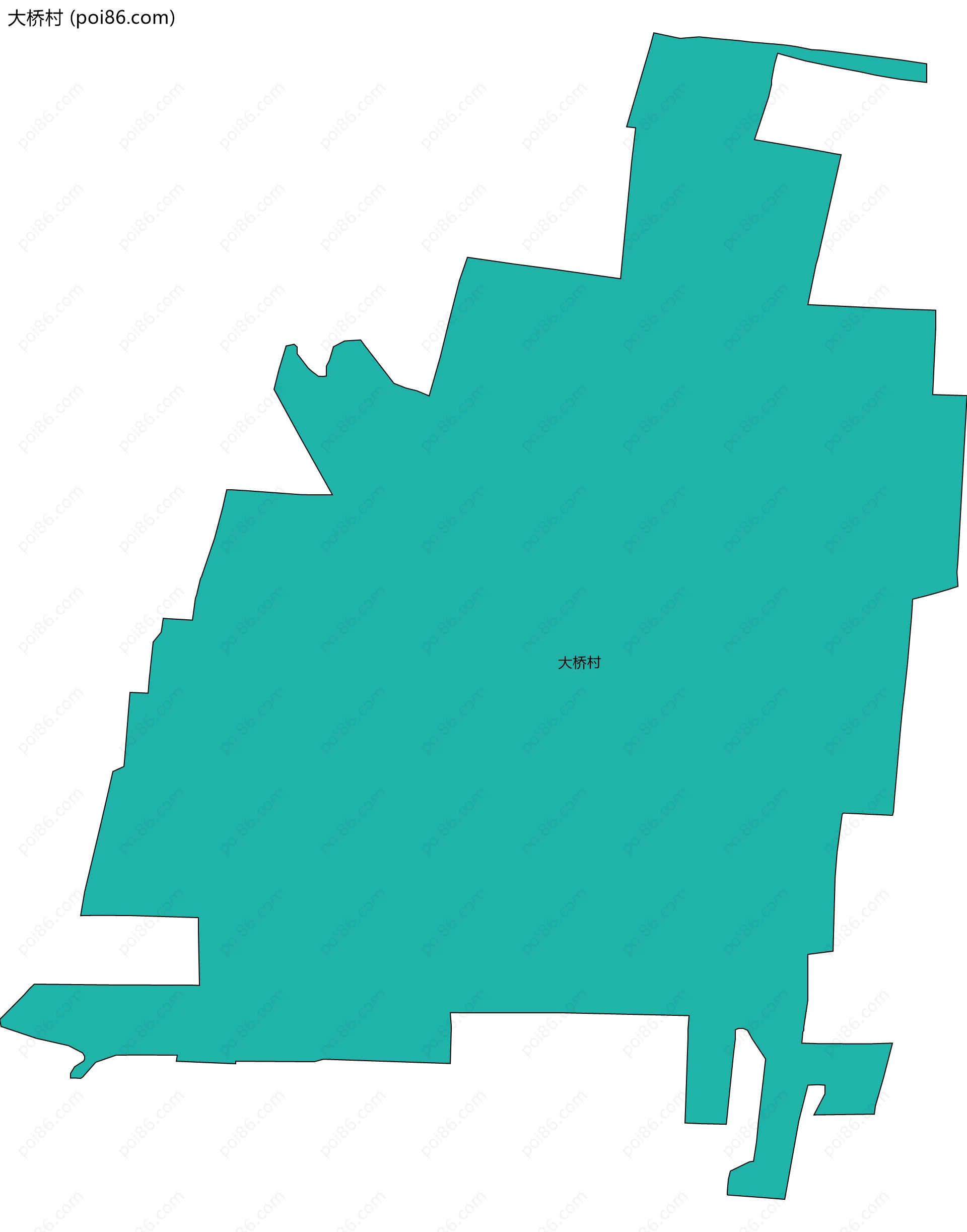 大桥村边界地图