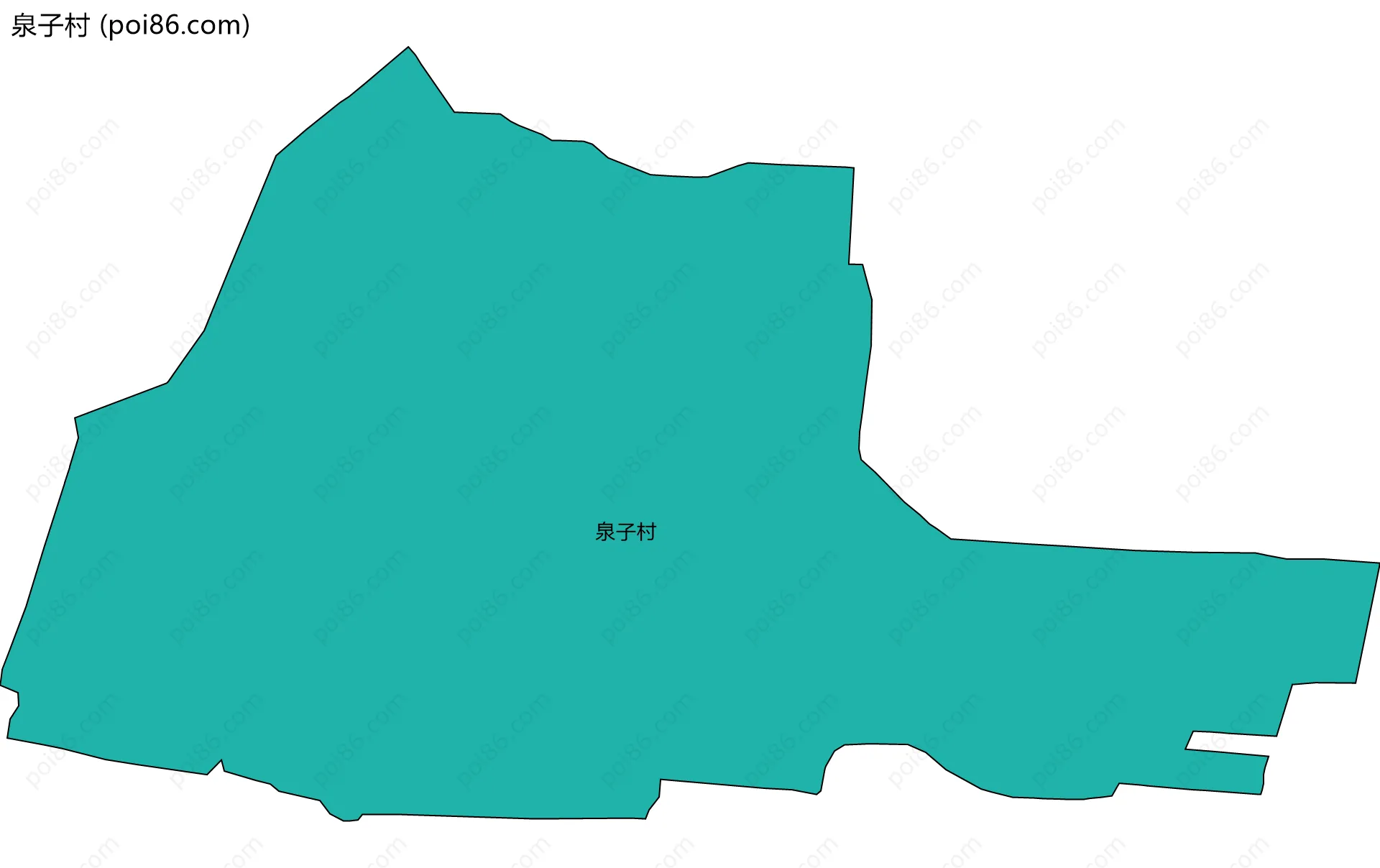 泉子村边界地图