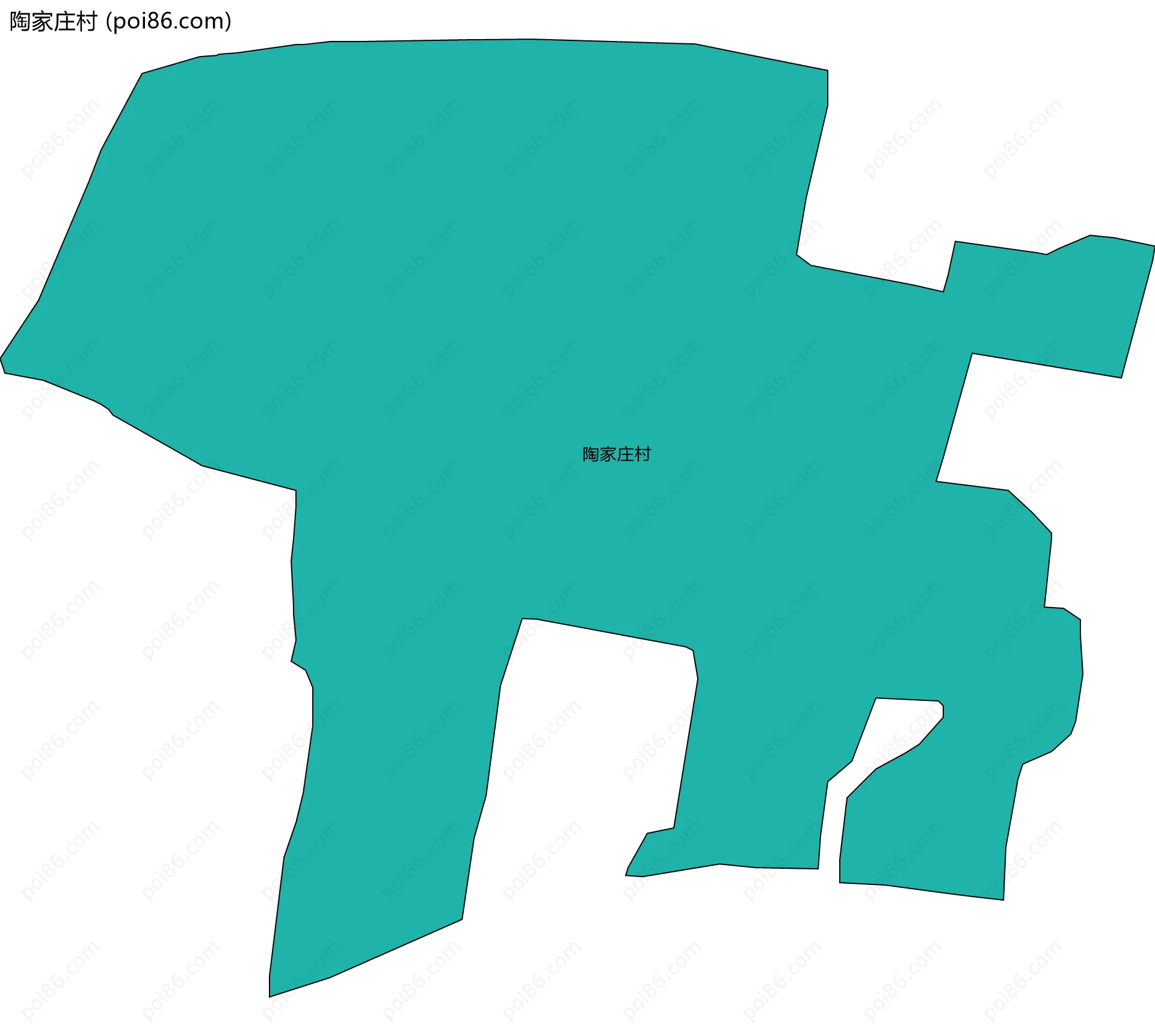 陶家庄村边界地图