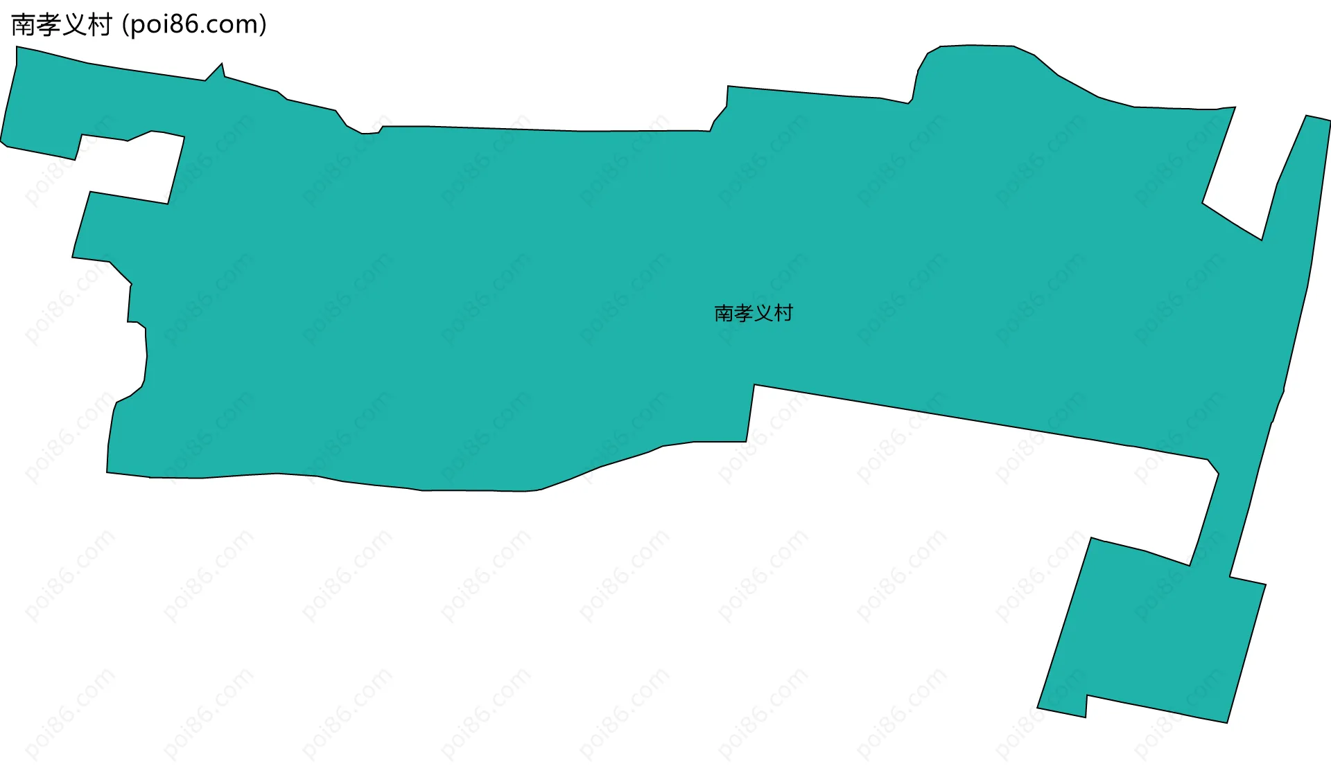 南孝义村边界地图