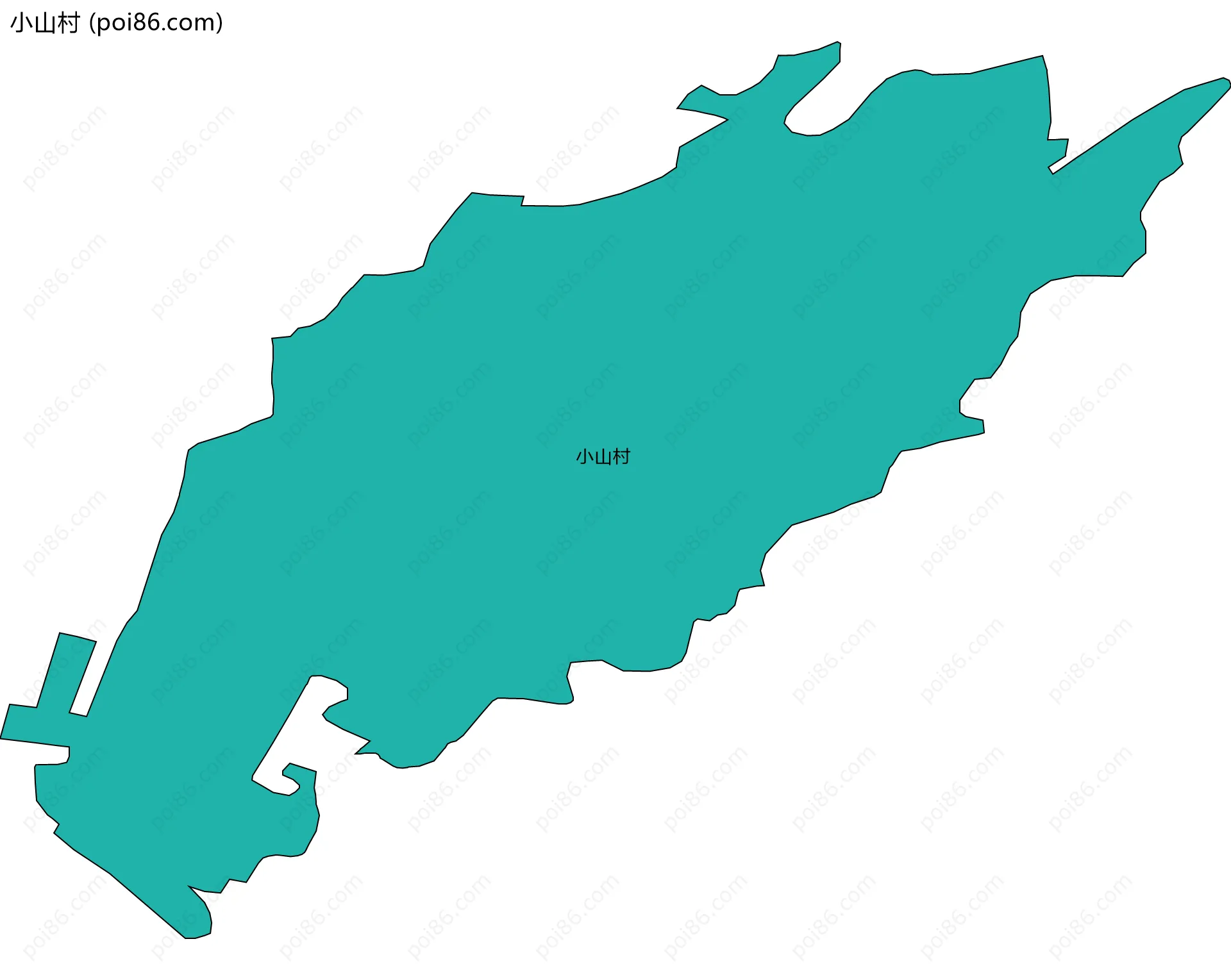 小山村边界地图
