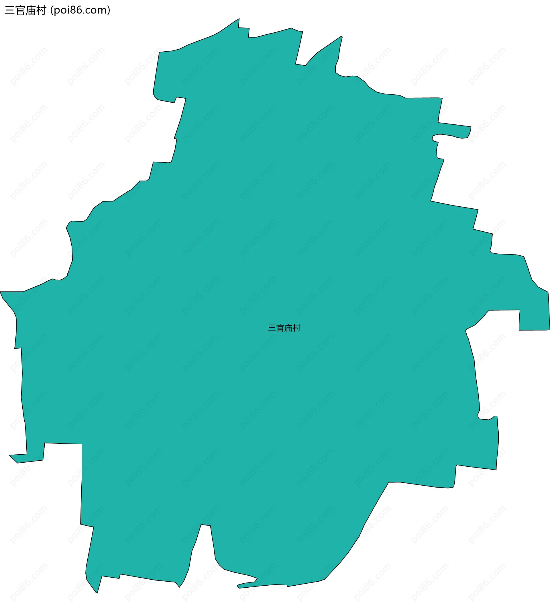三官庙村边界地图