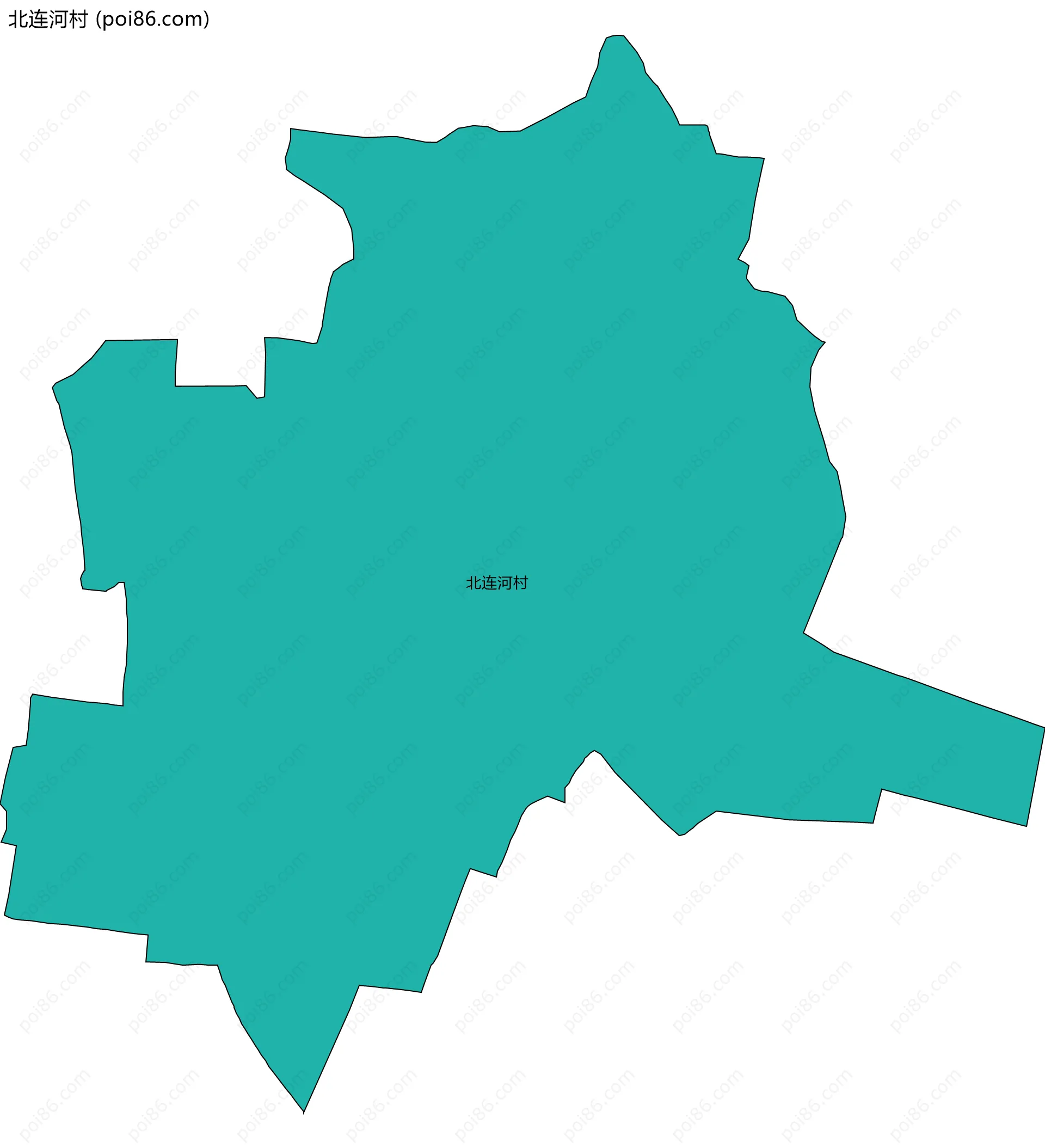 北连河村边界地图