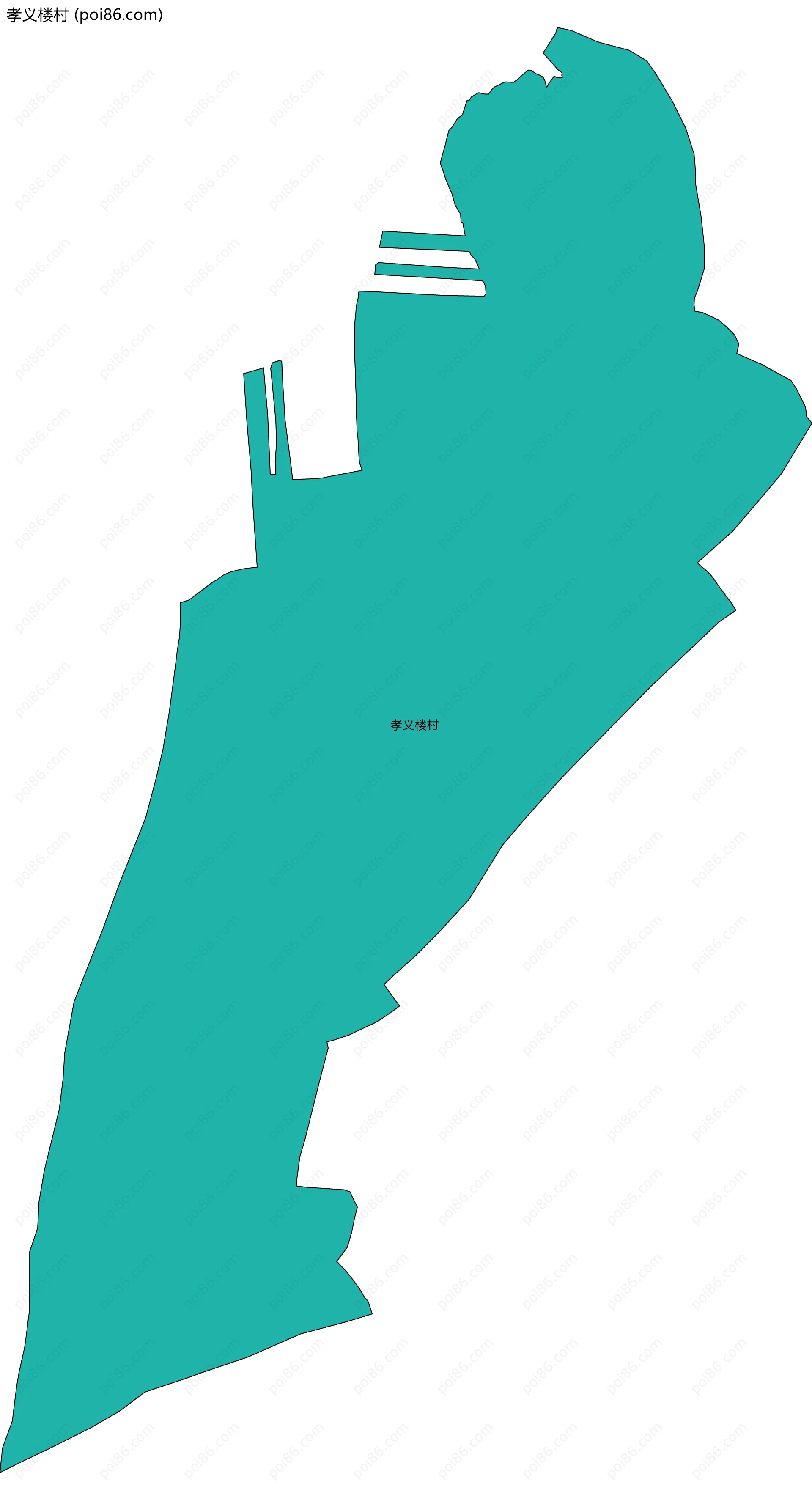 孝义楼村边界地图