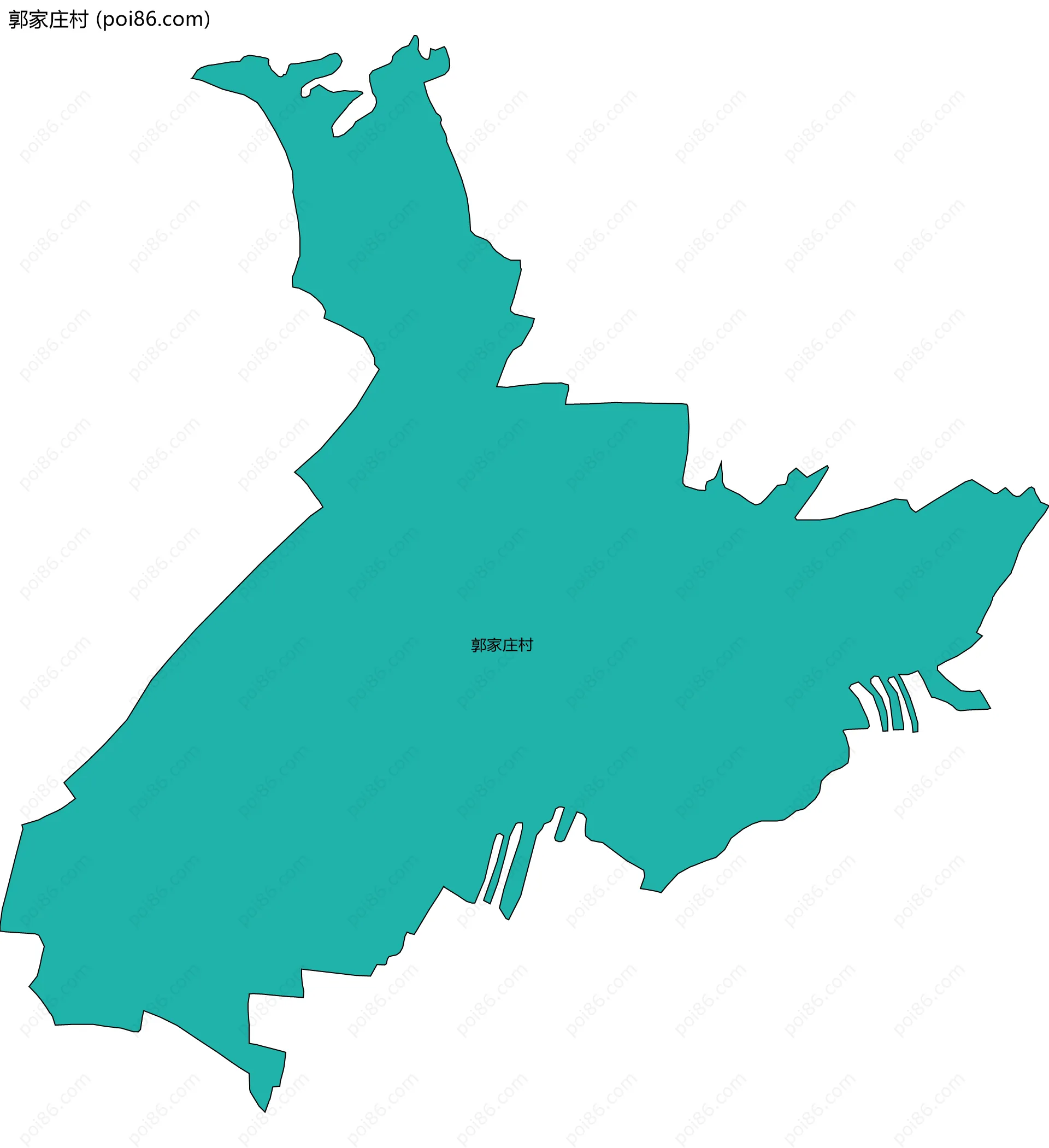郭家庄村边界地图