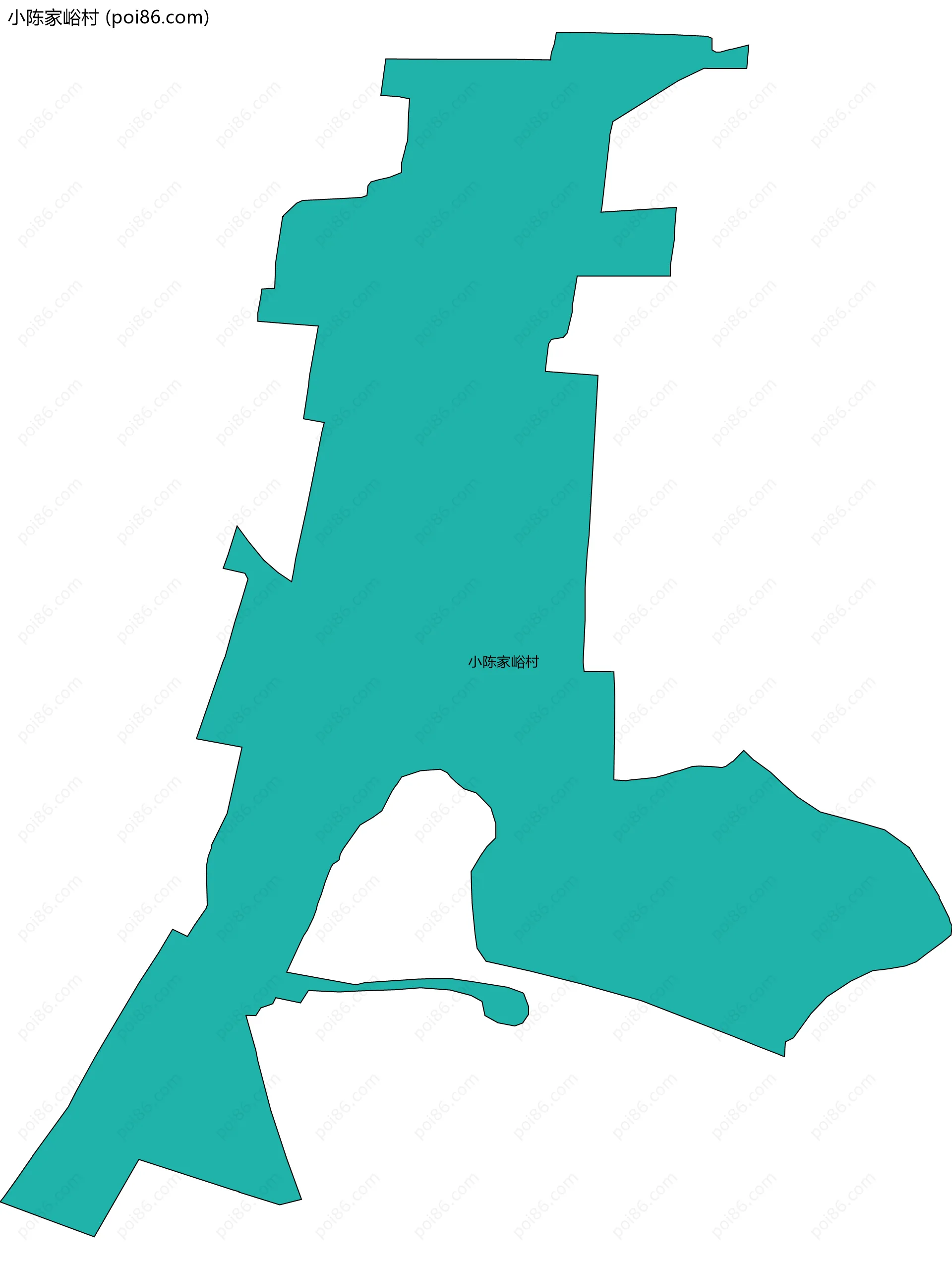 小陈家峪村边界地图