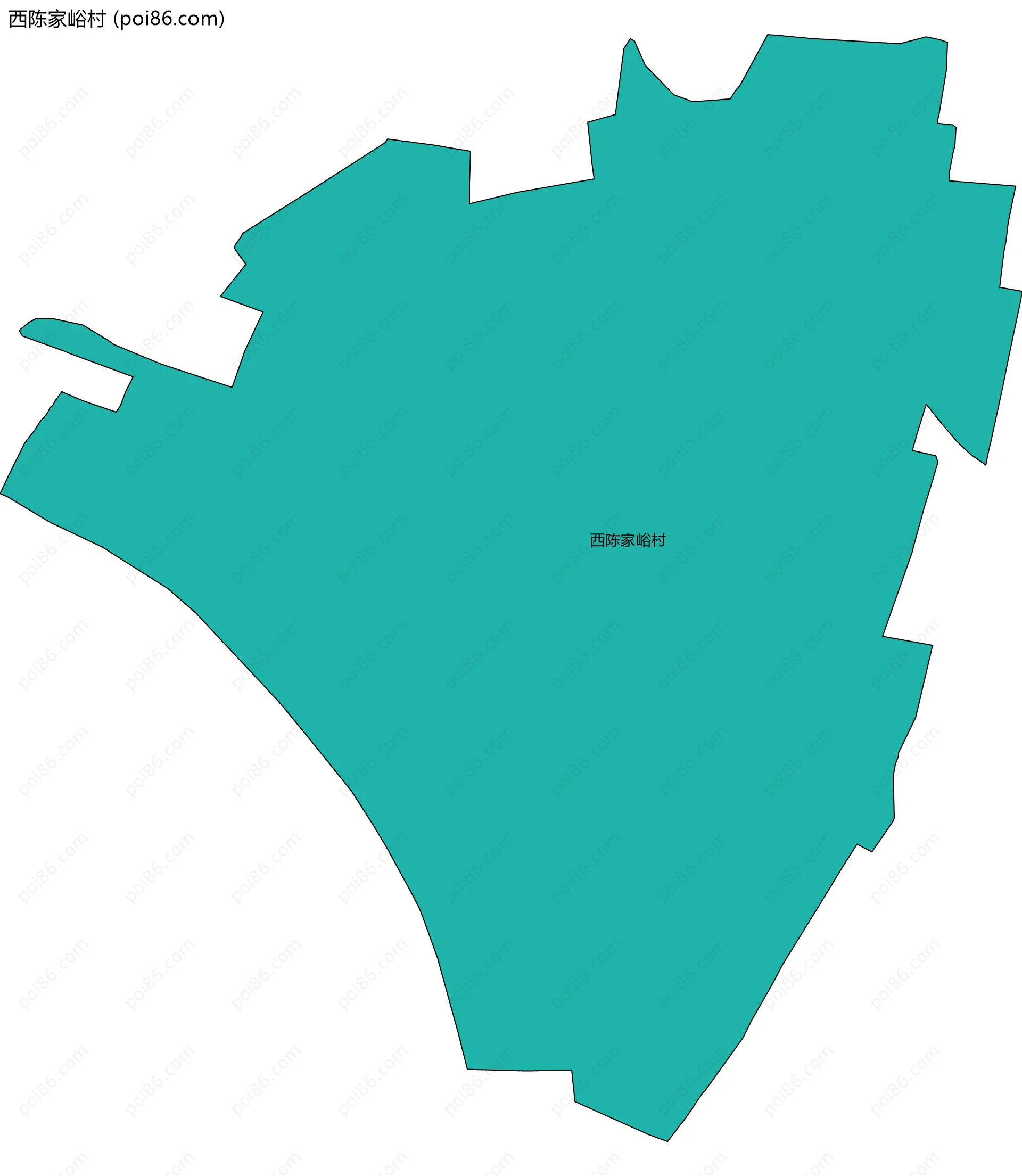 西陈家峪村边界地图