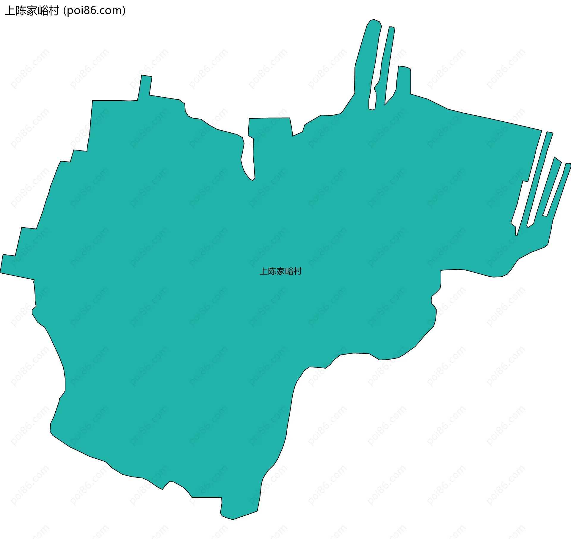 上陈家峪村边界地图