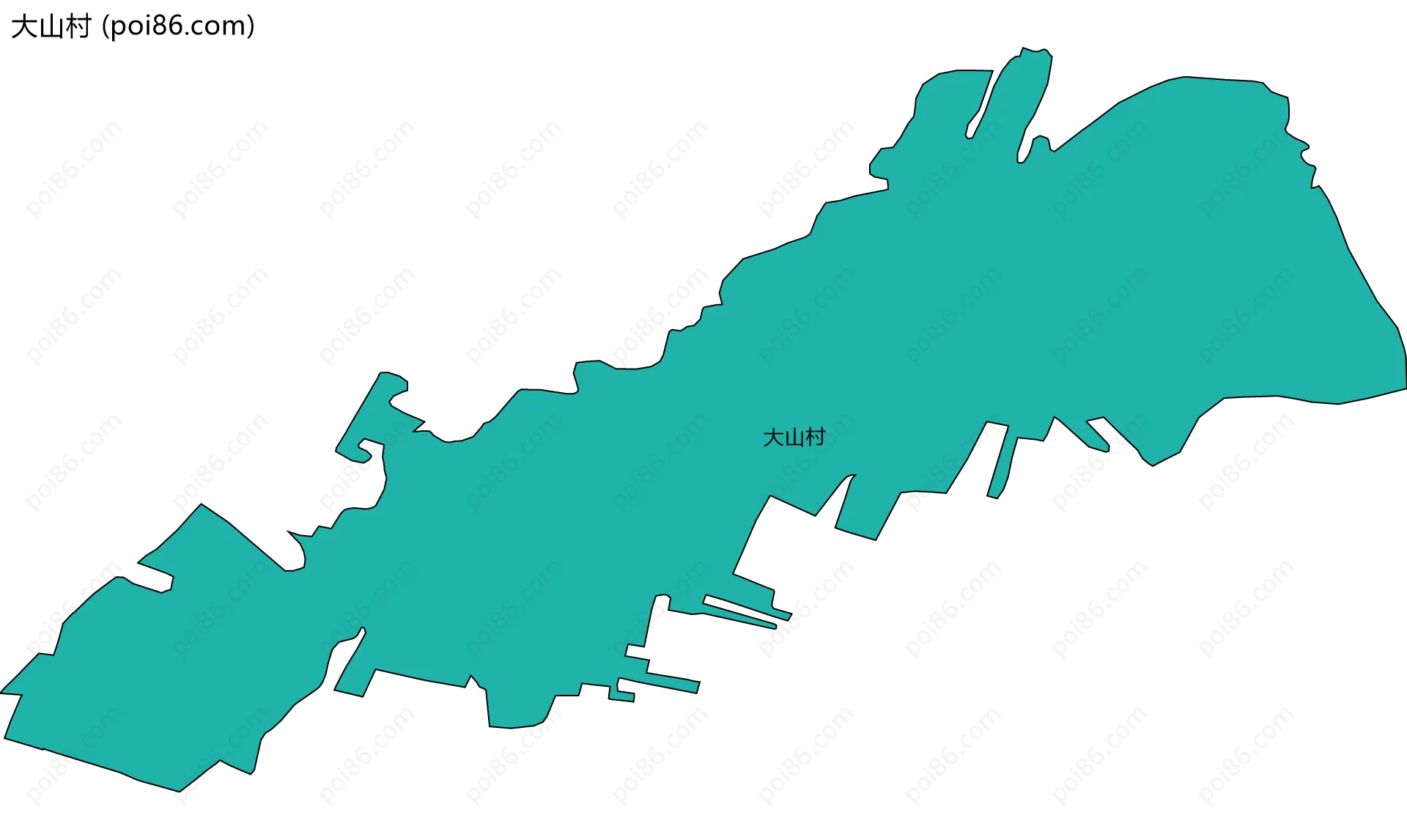 大山村边界地图