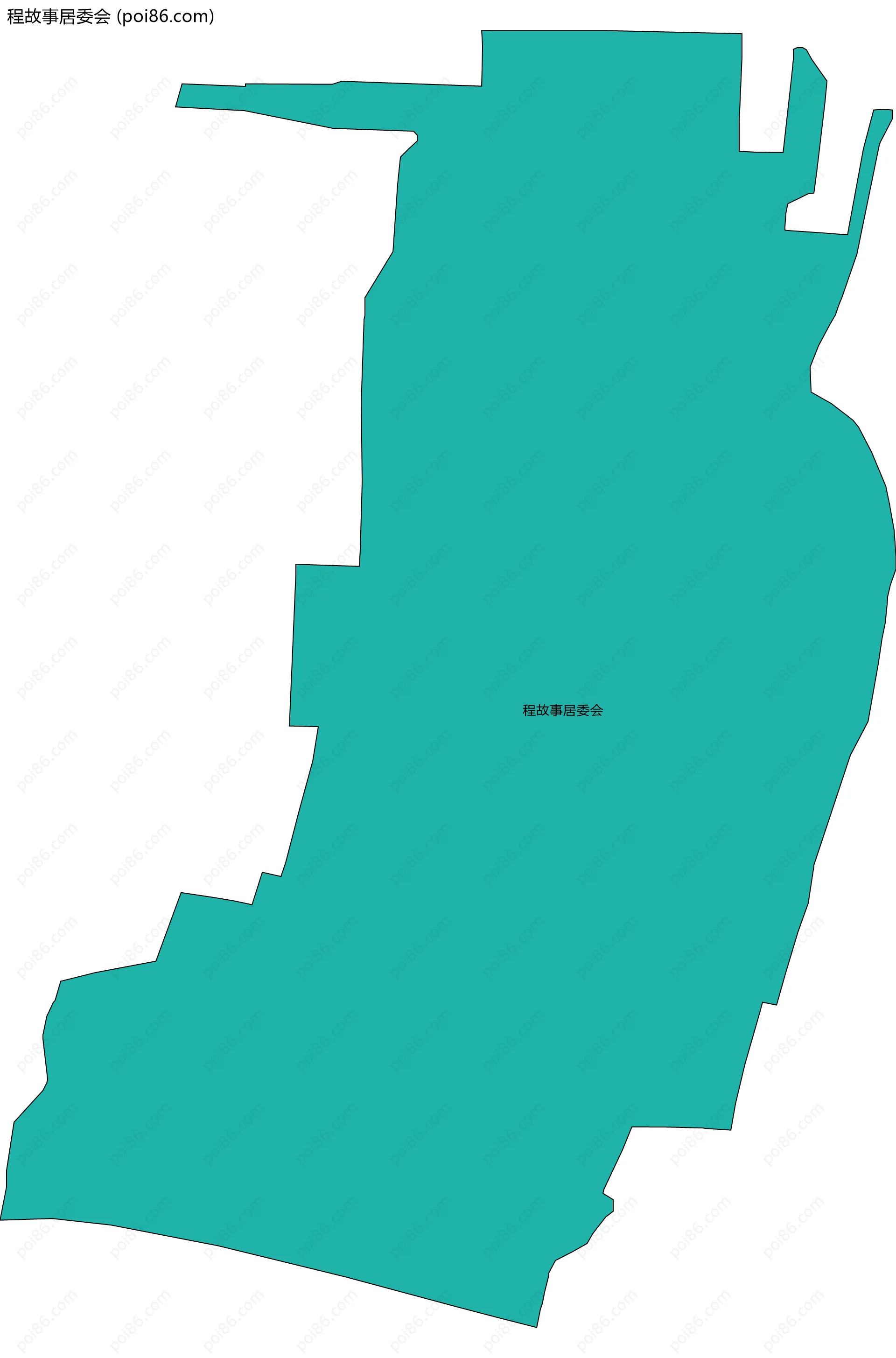 程故事居委会边界地图