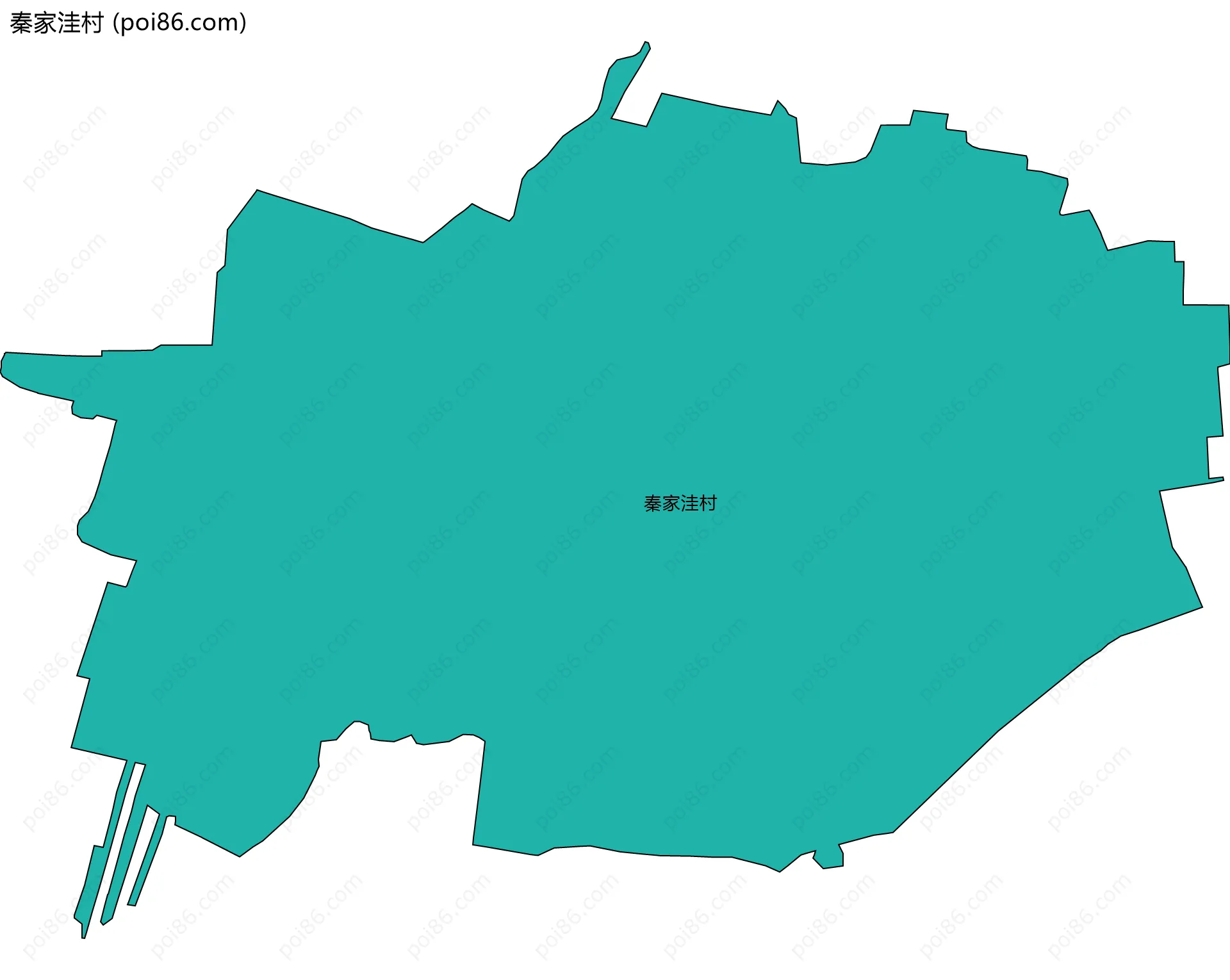 秦家洼村边界地图