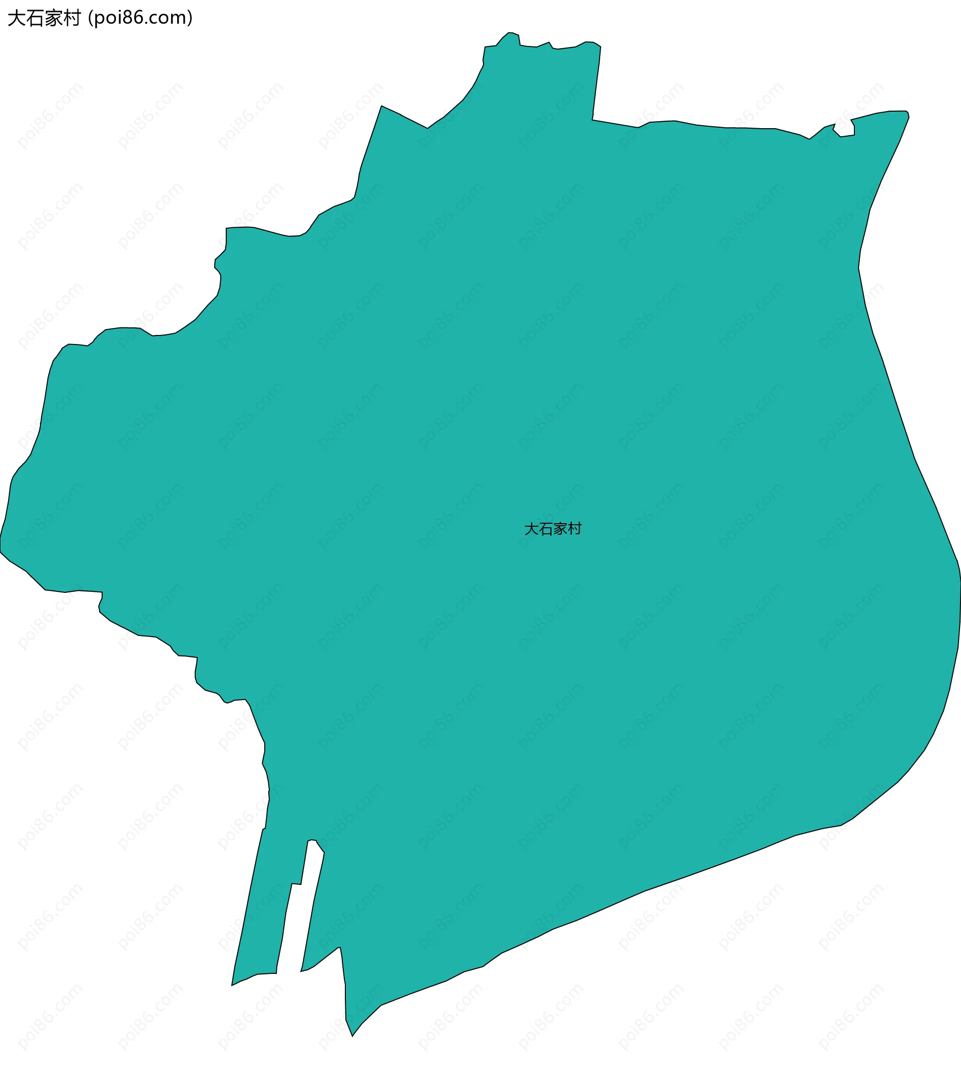 大石家村边界地图