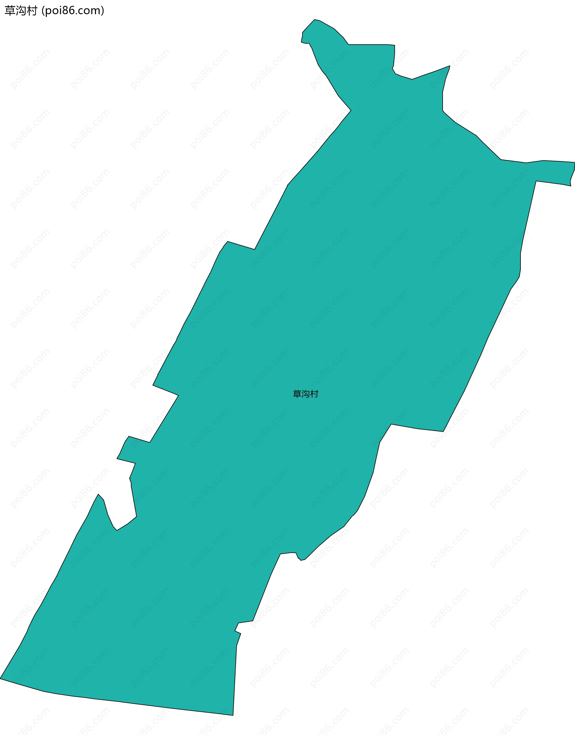 草沟村边界地图