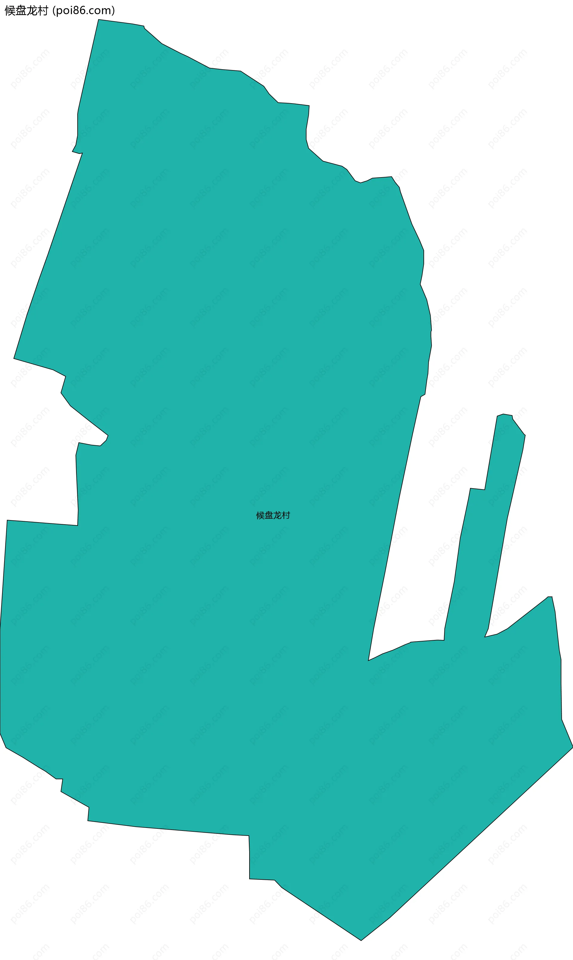 候盘龙村边界地图