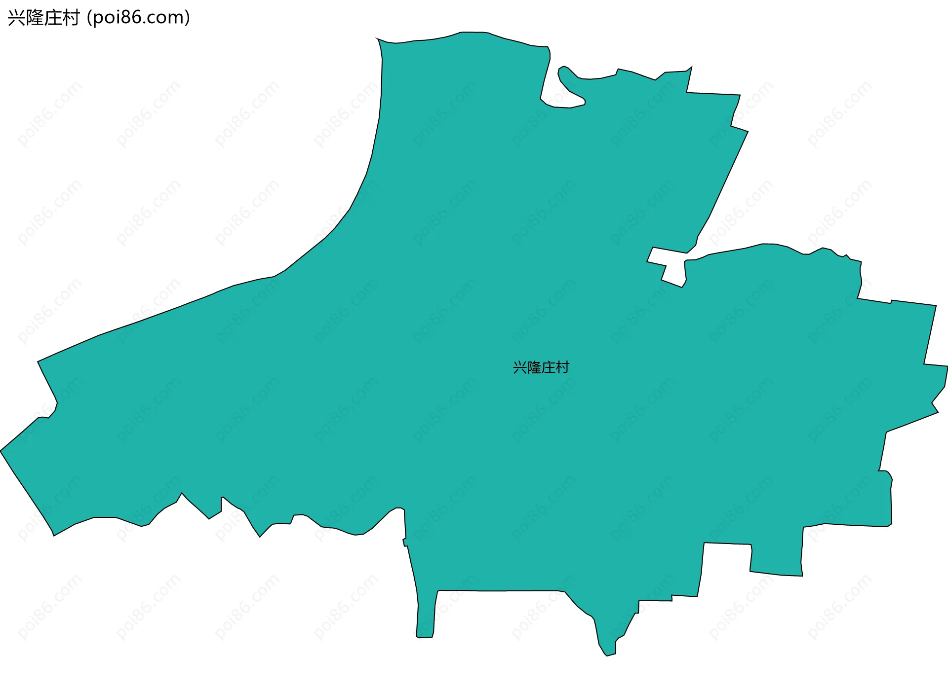 兴隆庄村边界地图