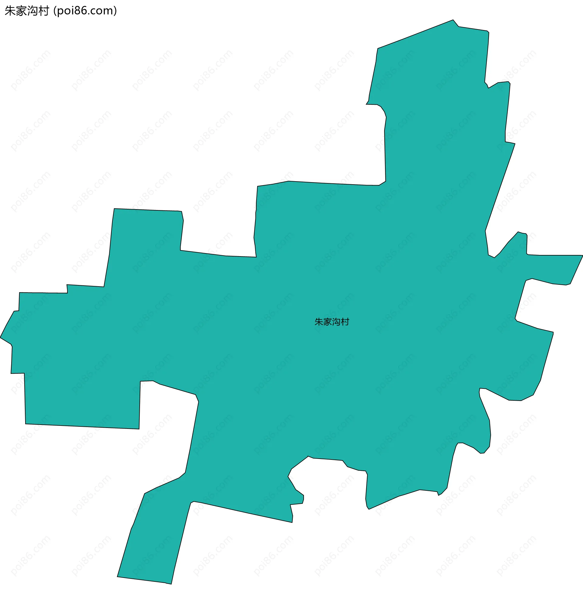 朱家沟村边界地图