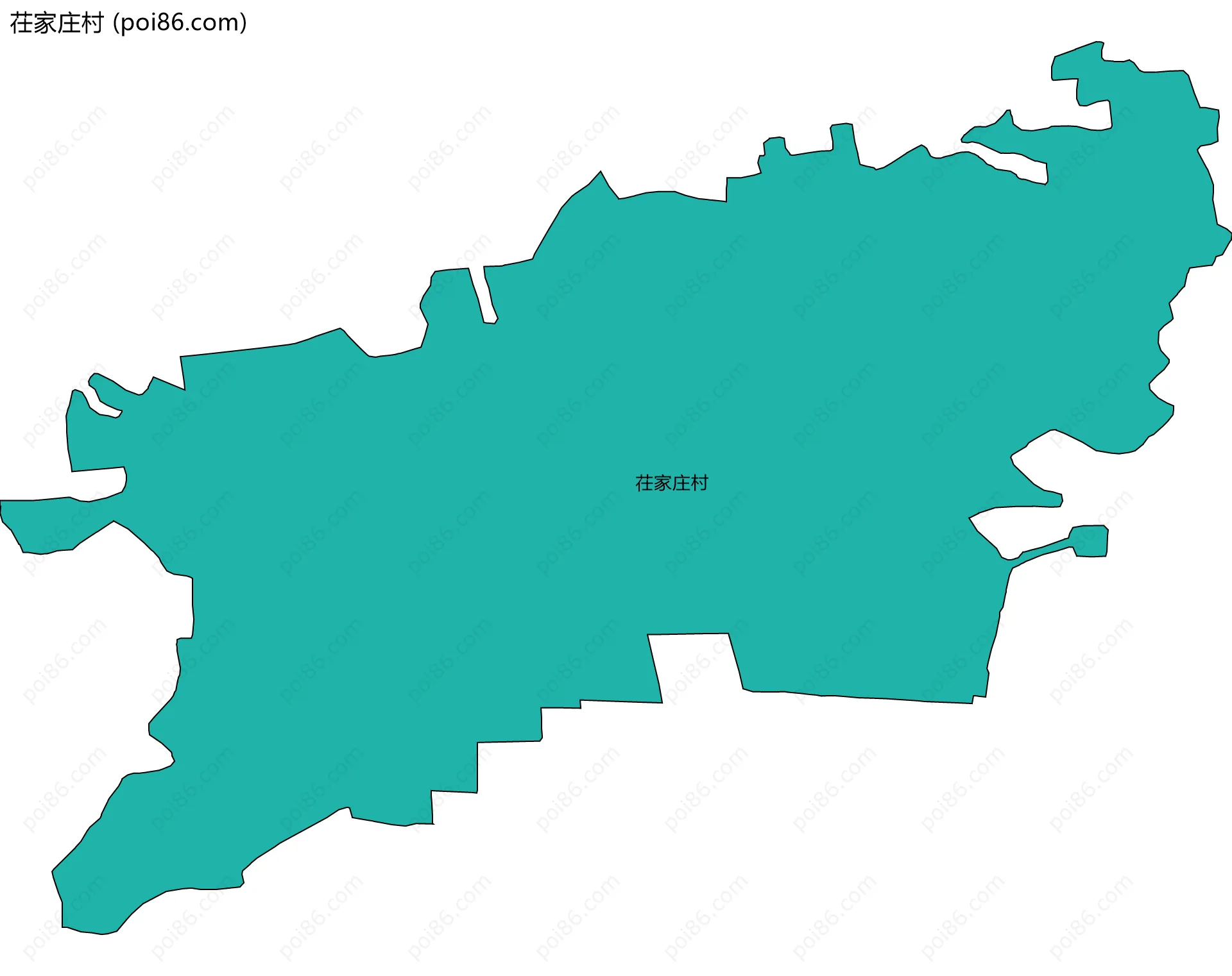 茌家庄村边界地图