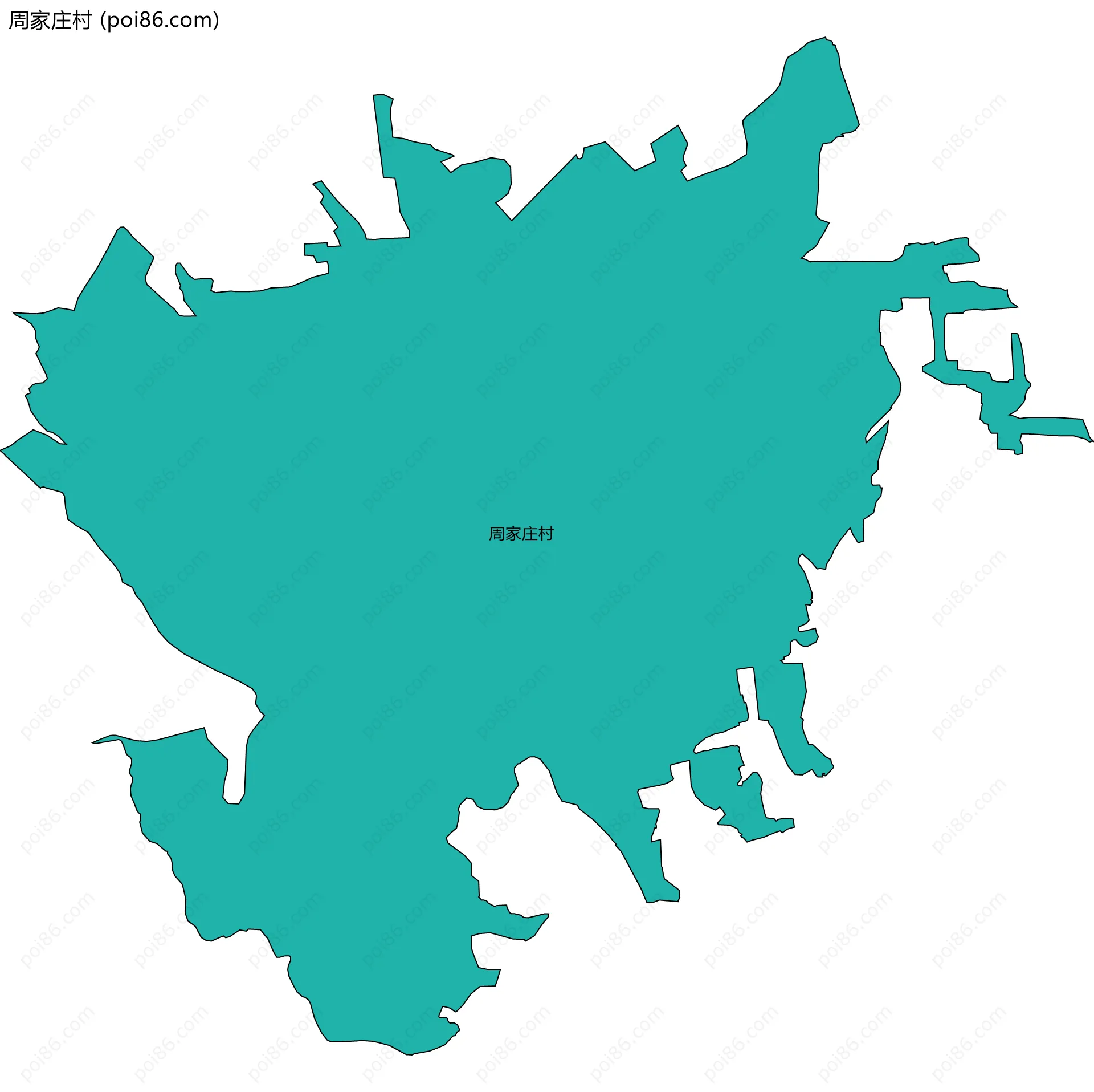 周家庄村边界地图