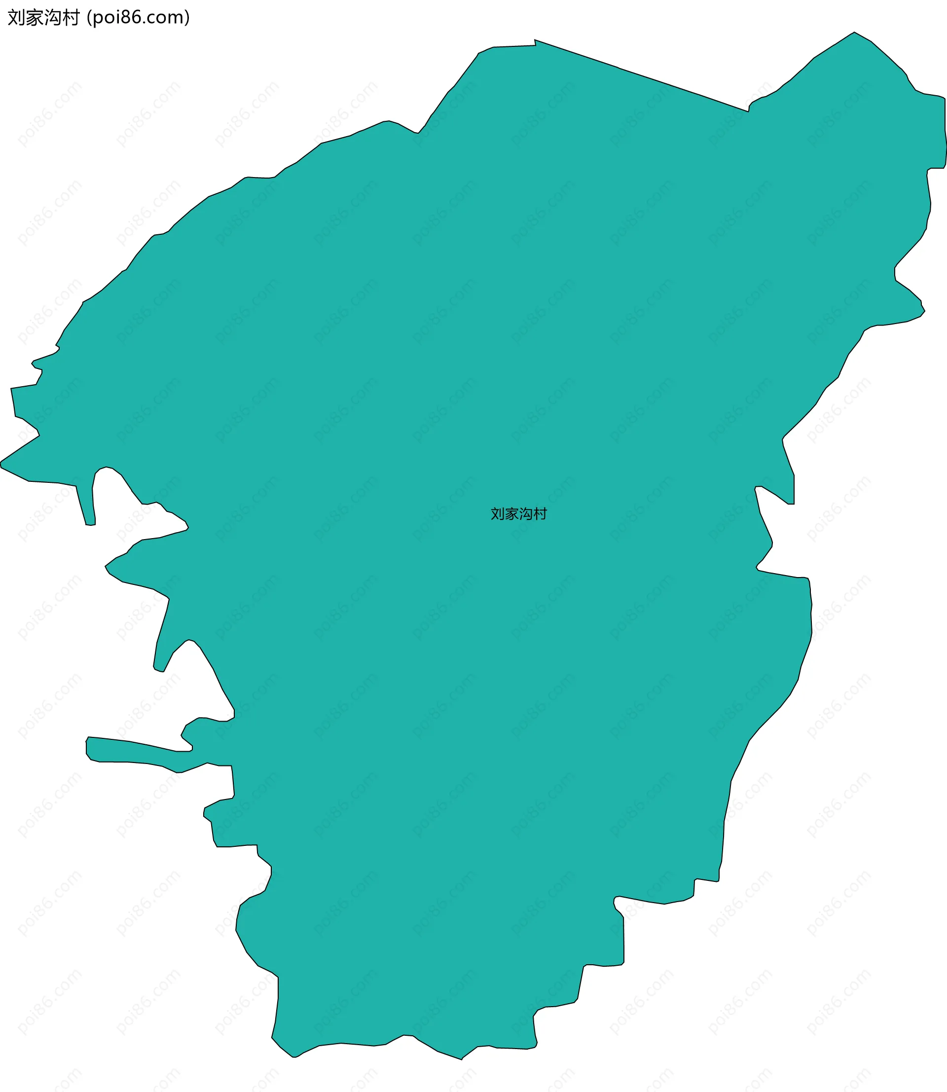 刘家沟村边界地图