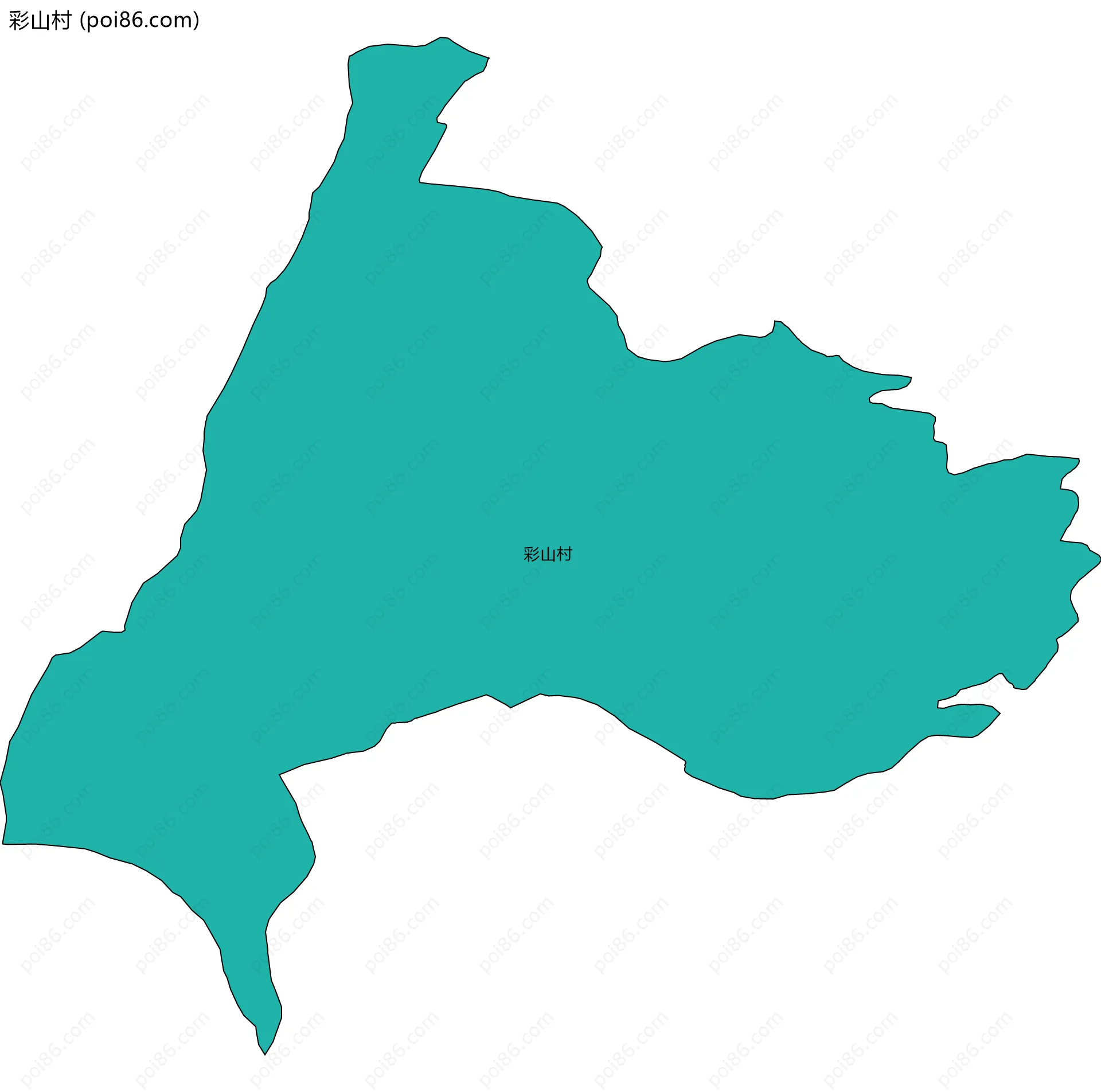 彩山村边界地图