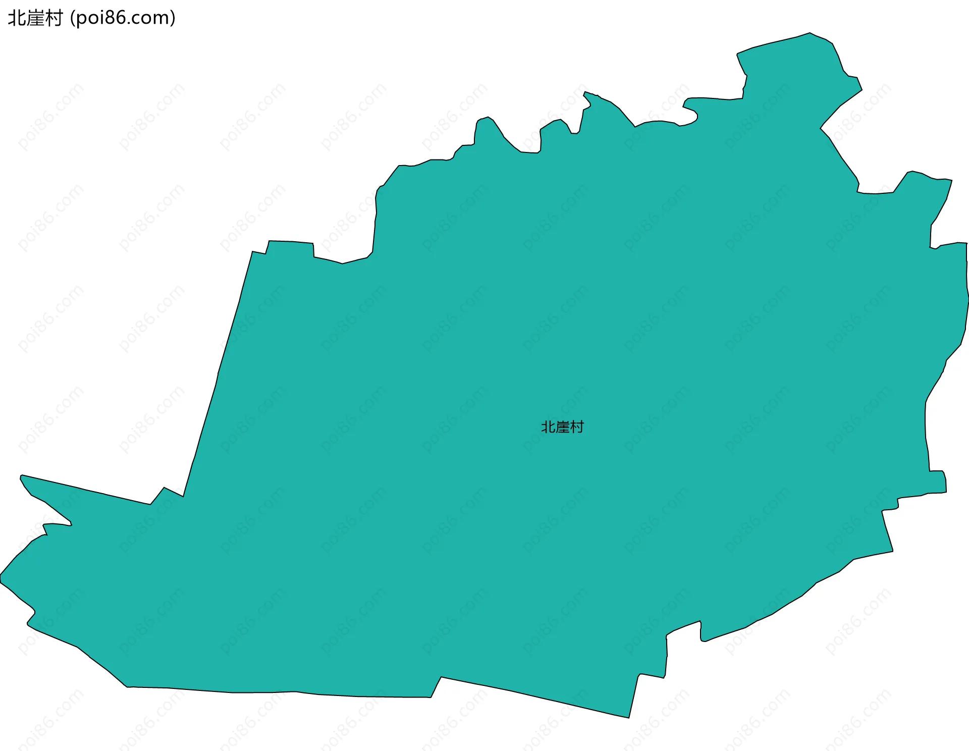 北崖村边界地图