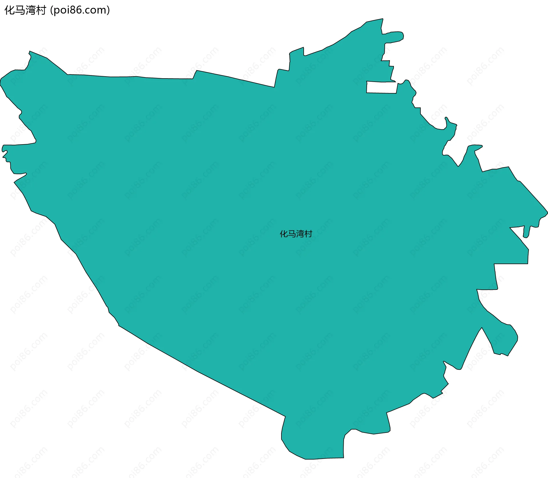 化马湾村边界地图