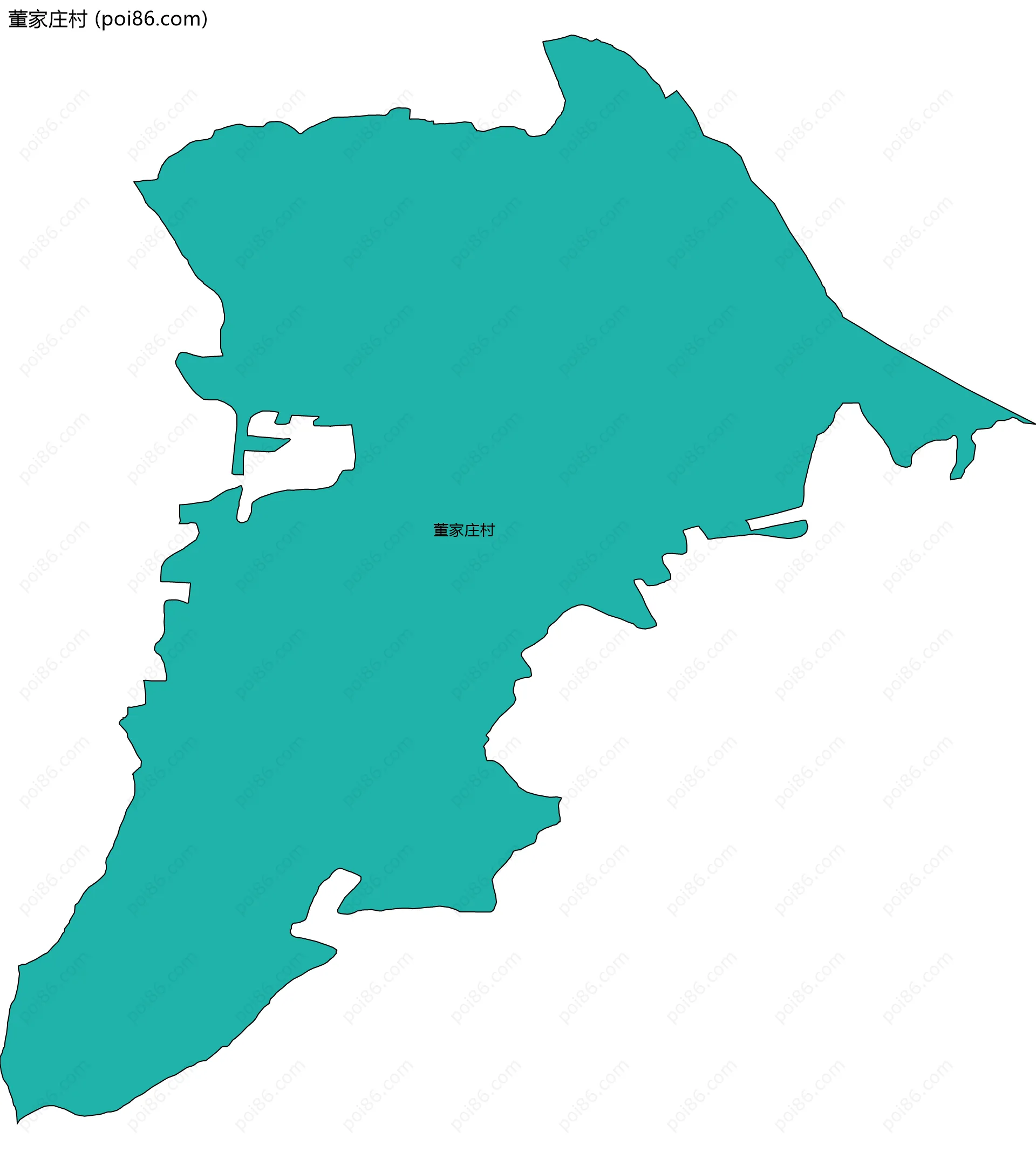 董家庄村边界地图