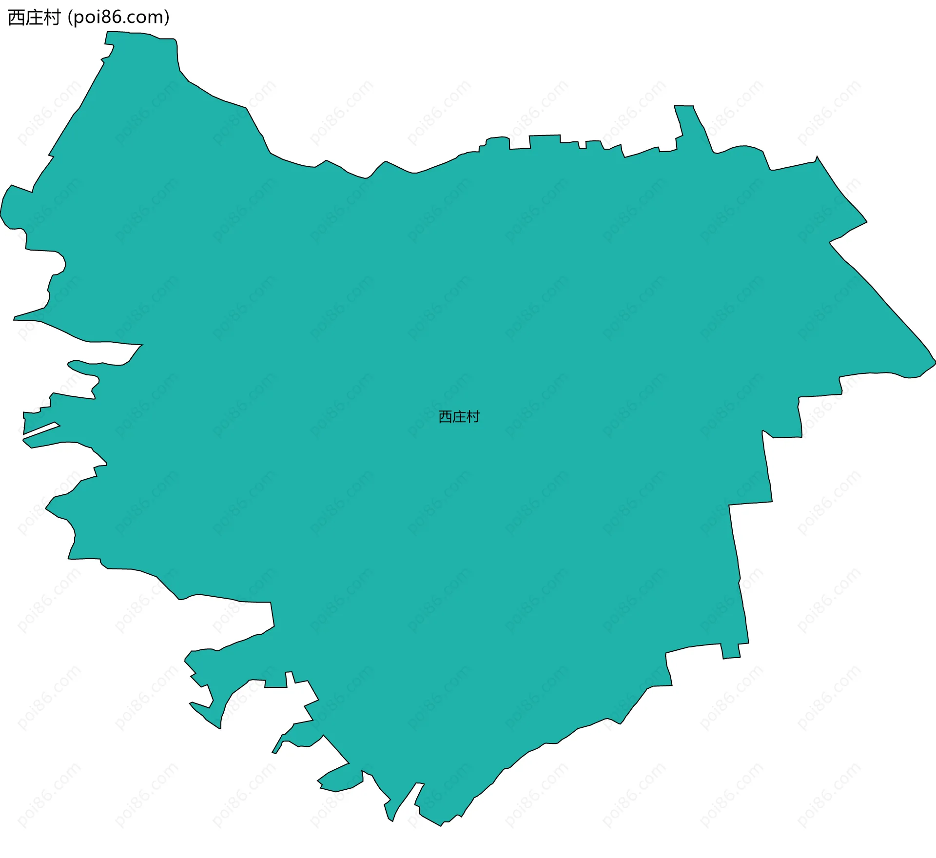 西庄村边界地图