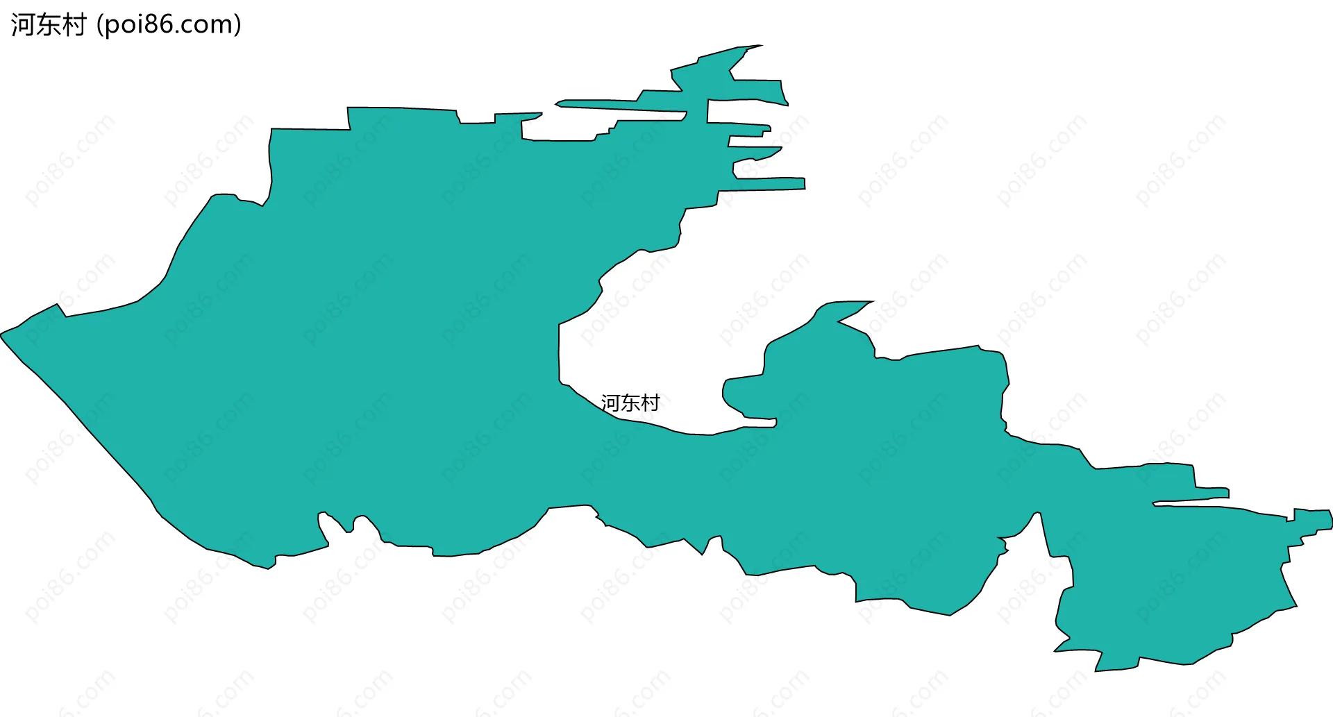 河东村边界地图