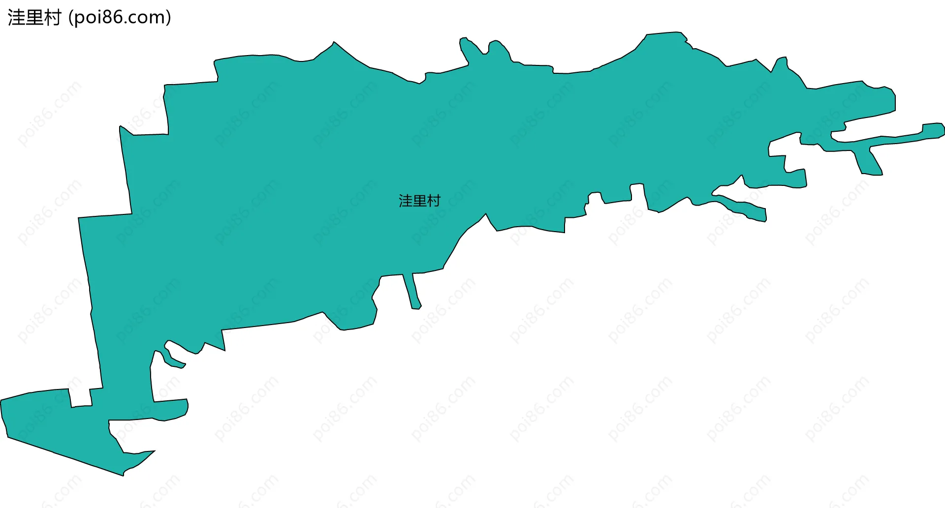 洼里村边界地图