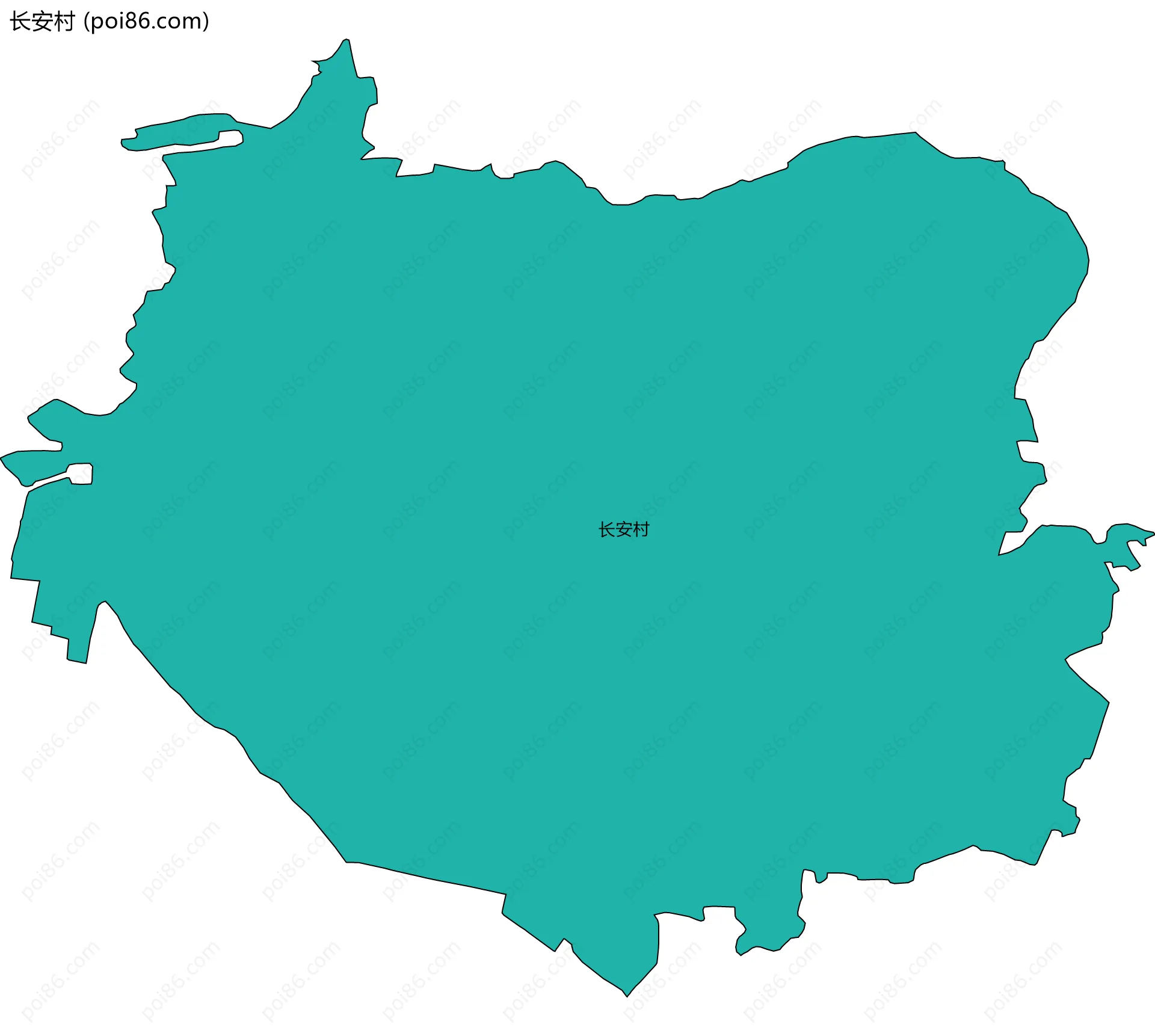 长安村边界地图