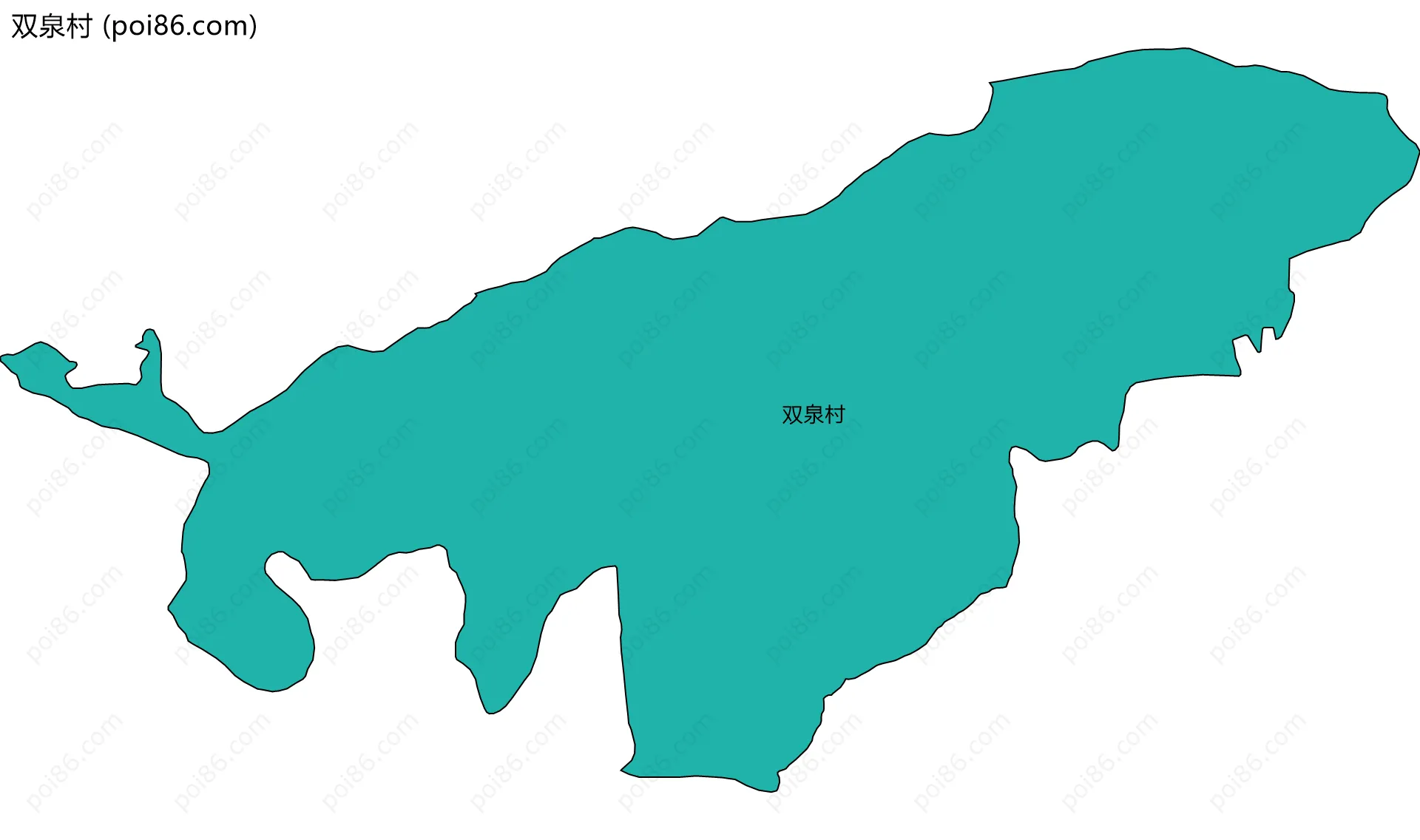 双泉村边界地图
