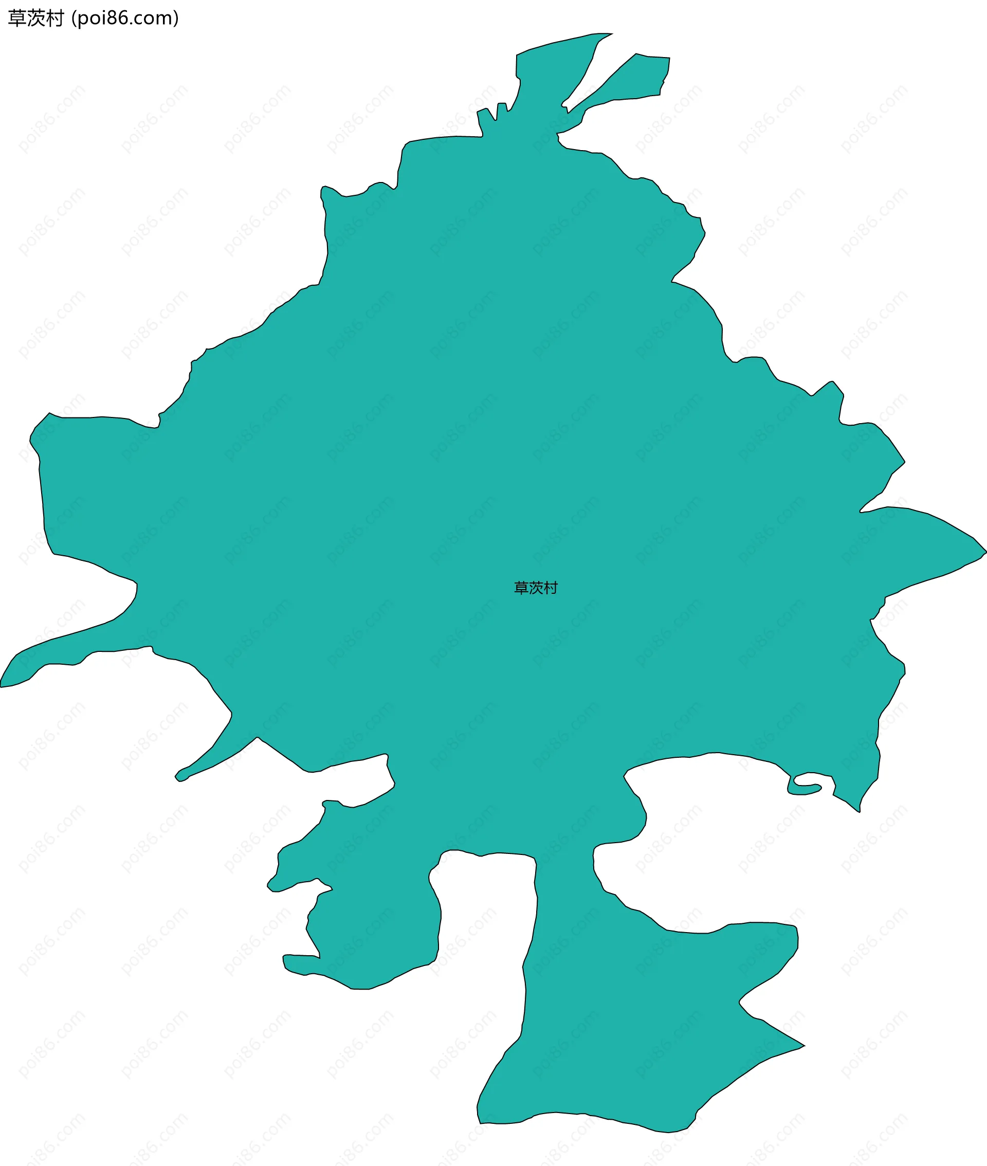 草茨村边界地图