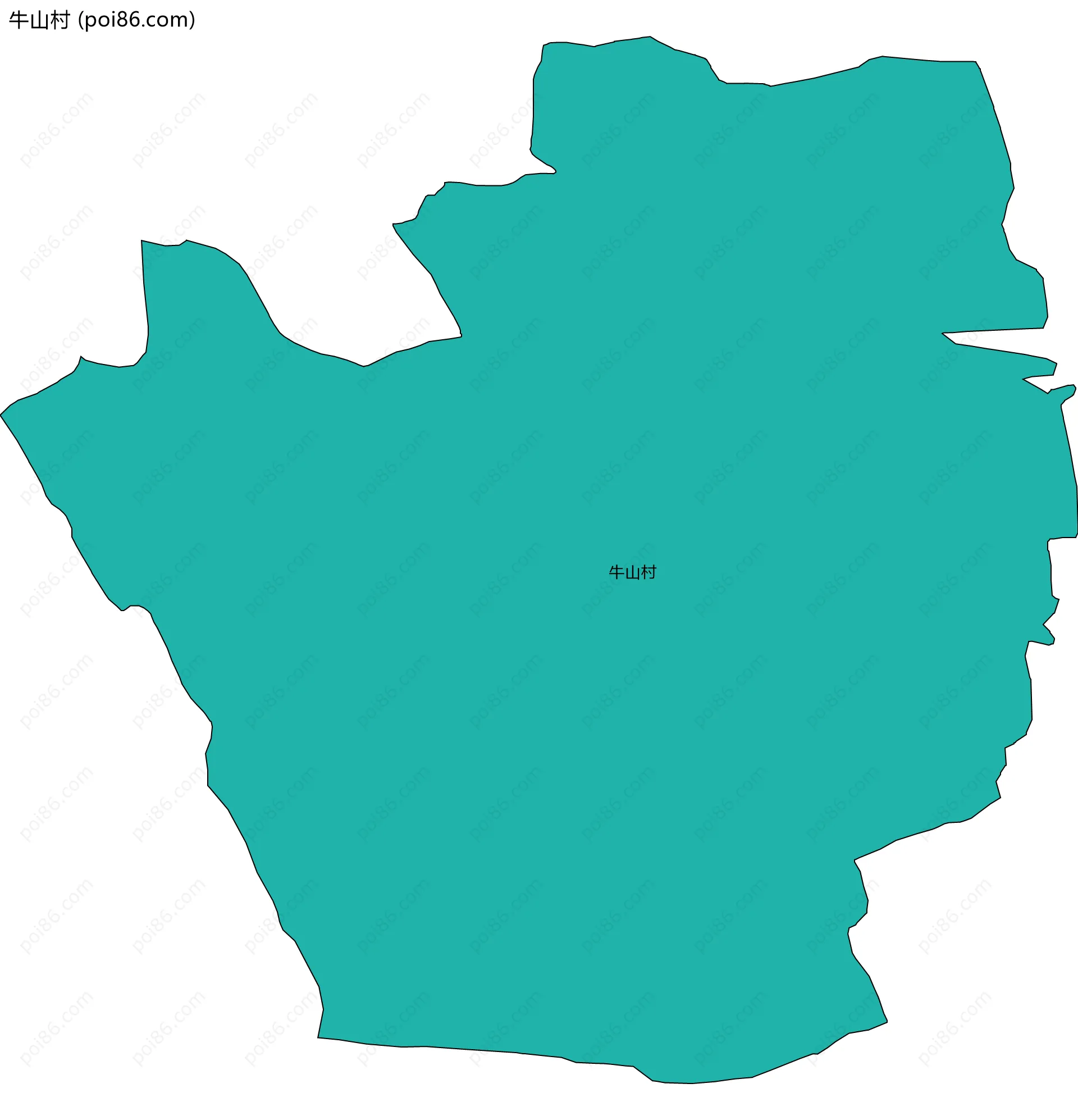 牛山村边界地图