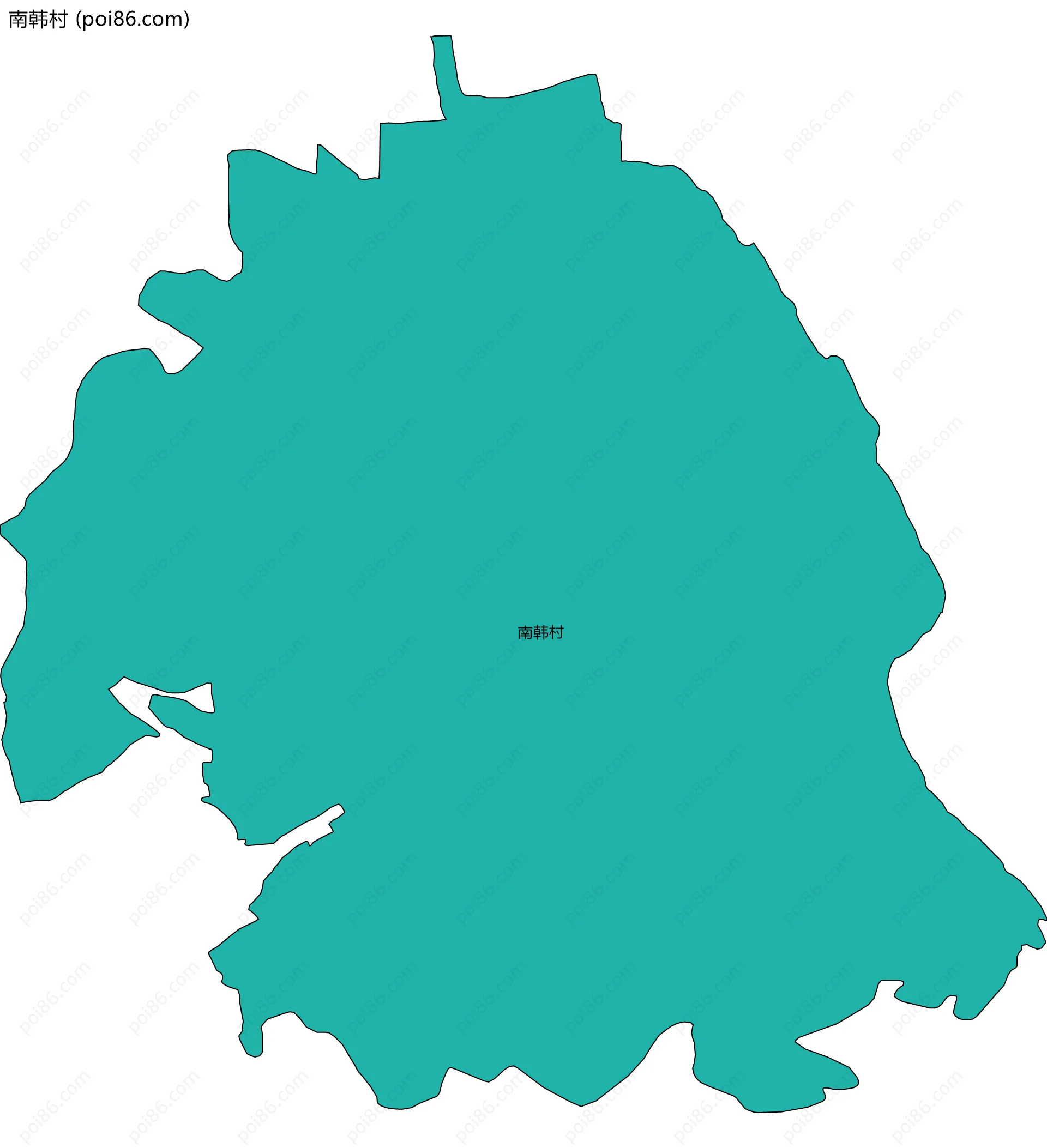 南韩村边界地图