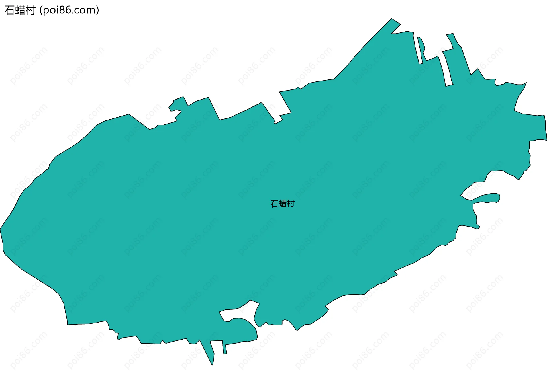 石蜡村边界地图
