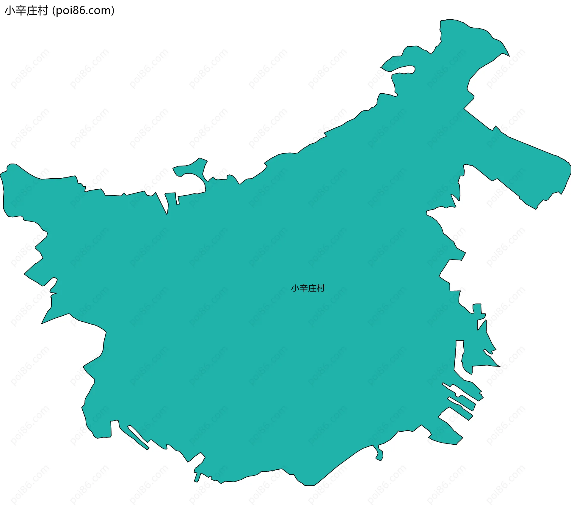 小辛庄村边界地图