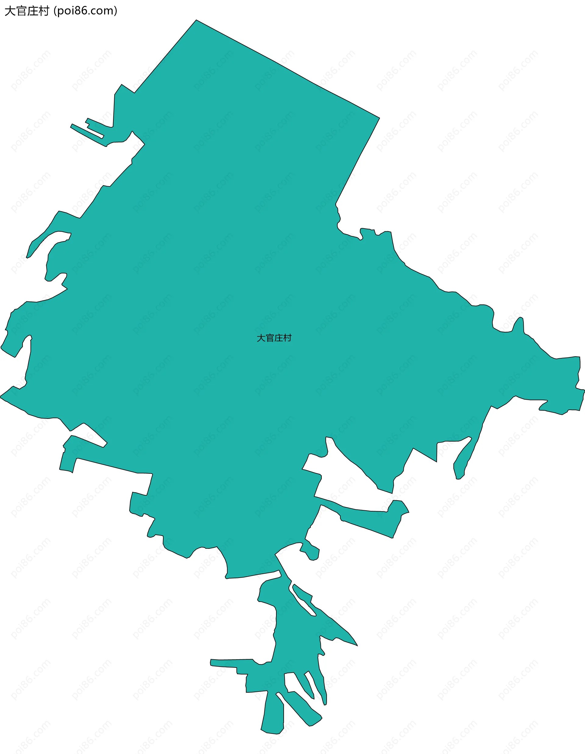 大官庄村边界地图