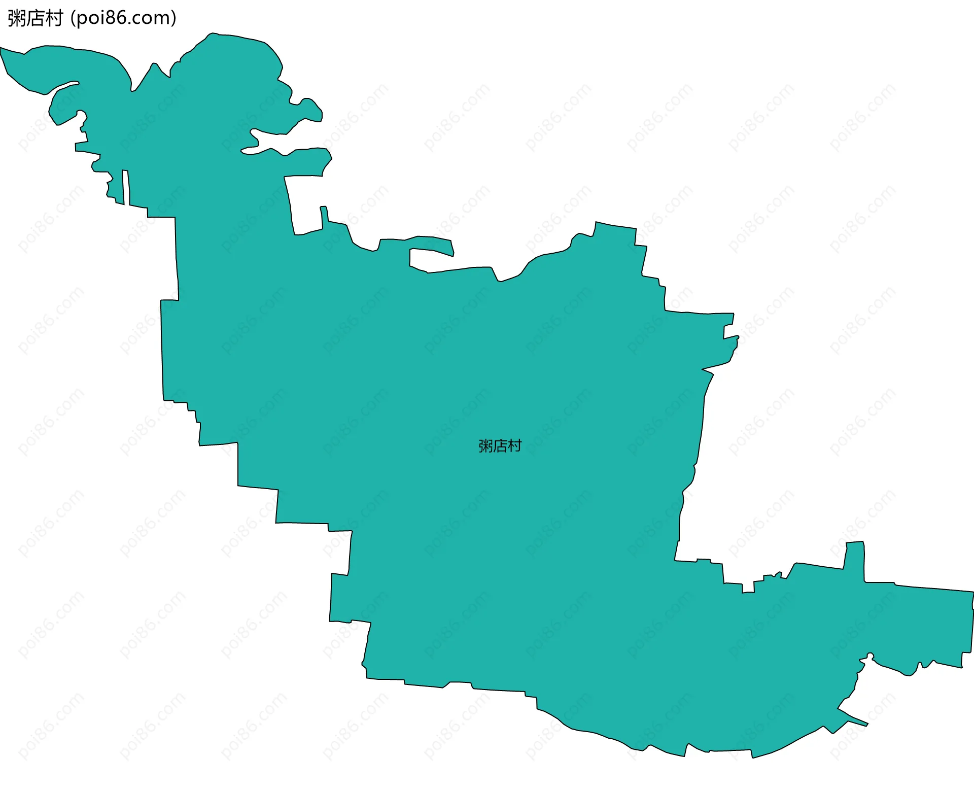 粥店村边界地图
