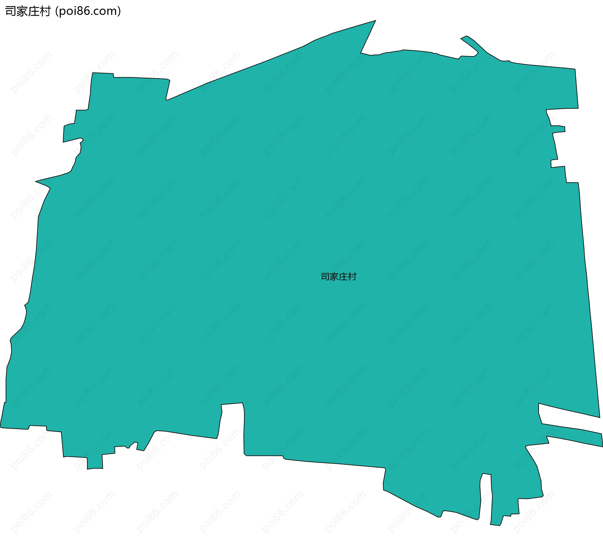 司家庄村边界地图