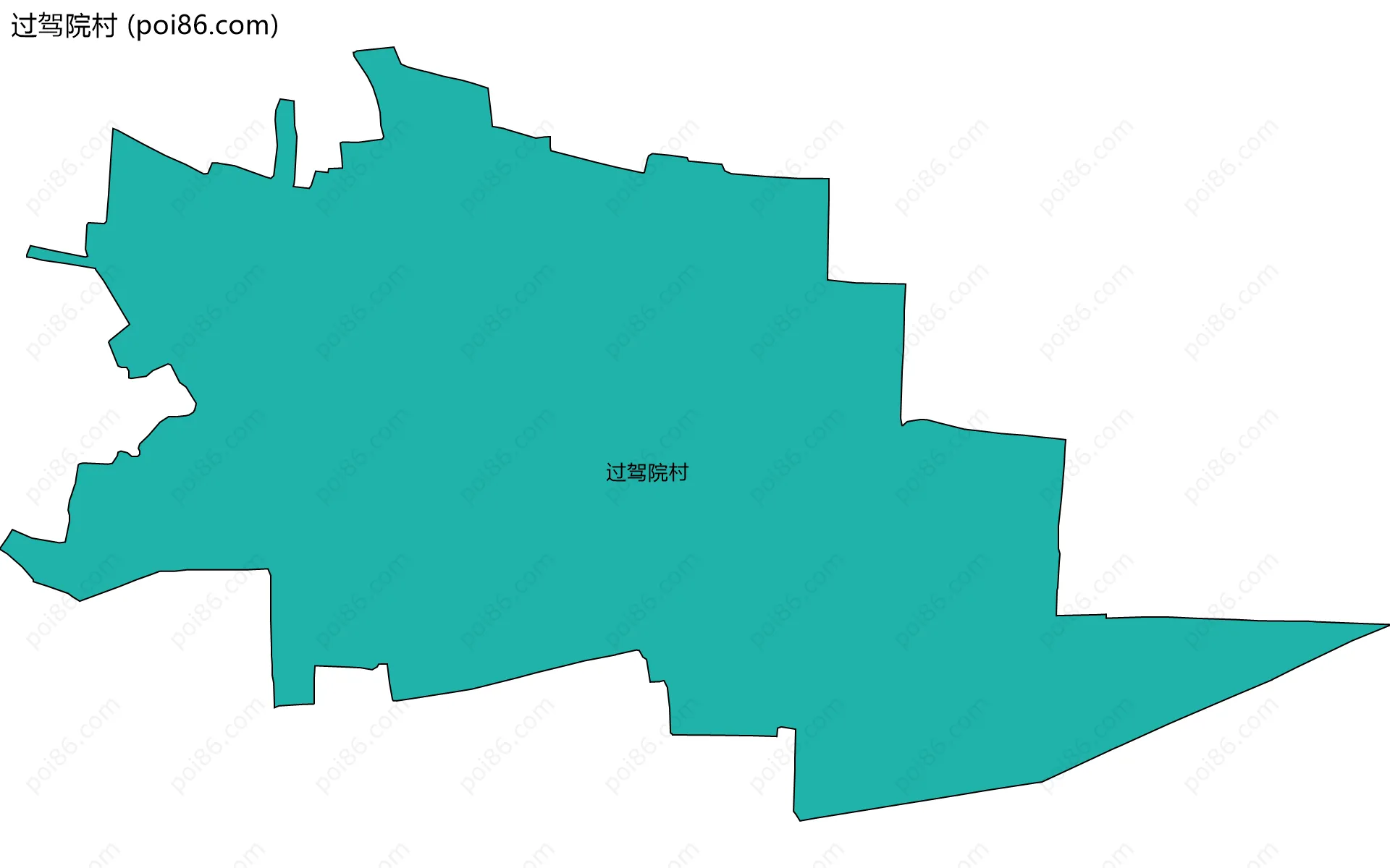 过驾院村边界地图