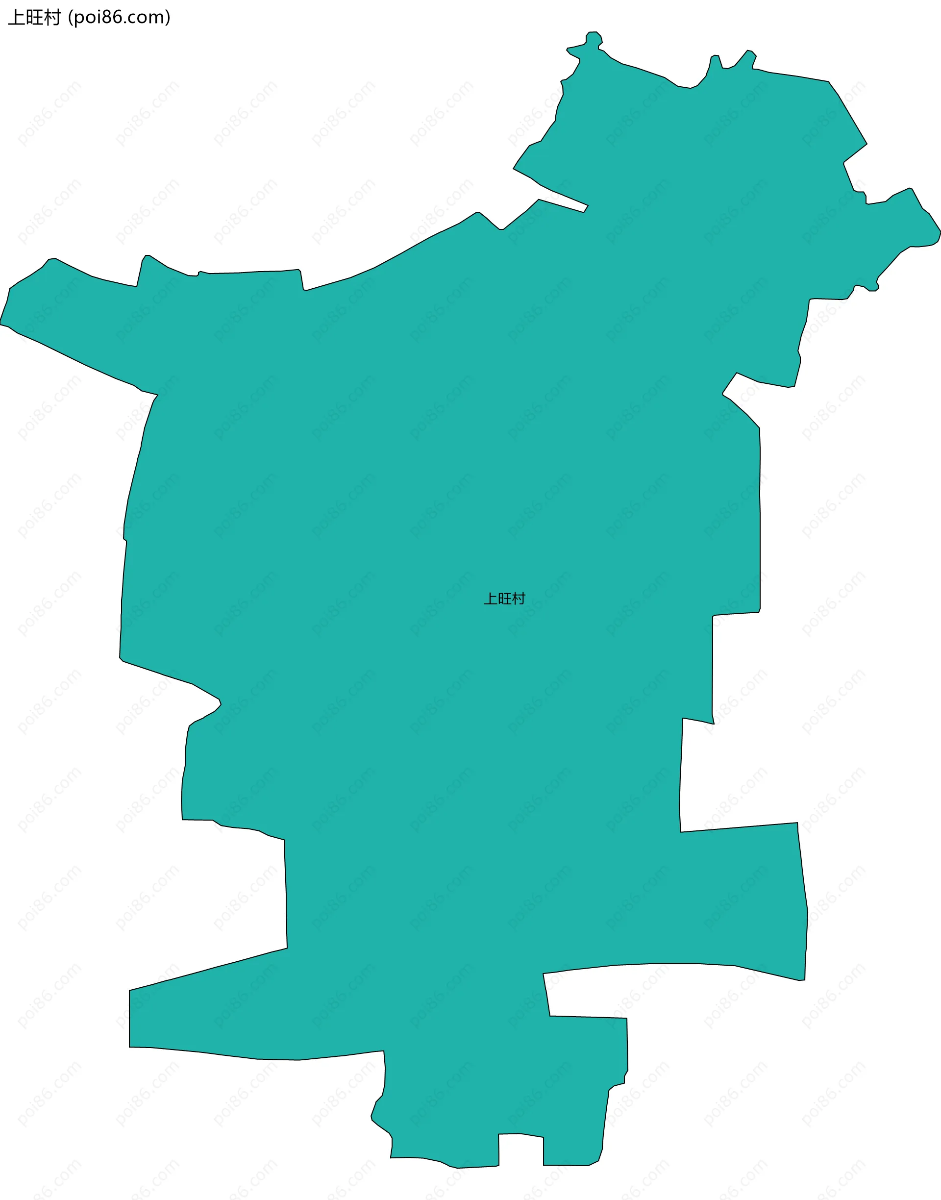 上旺村边界地图