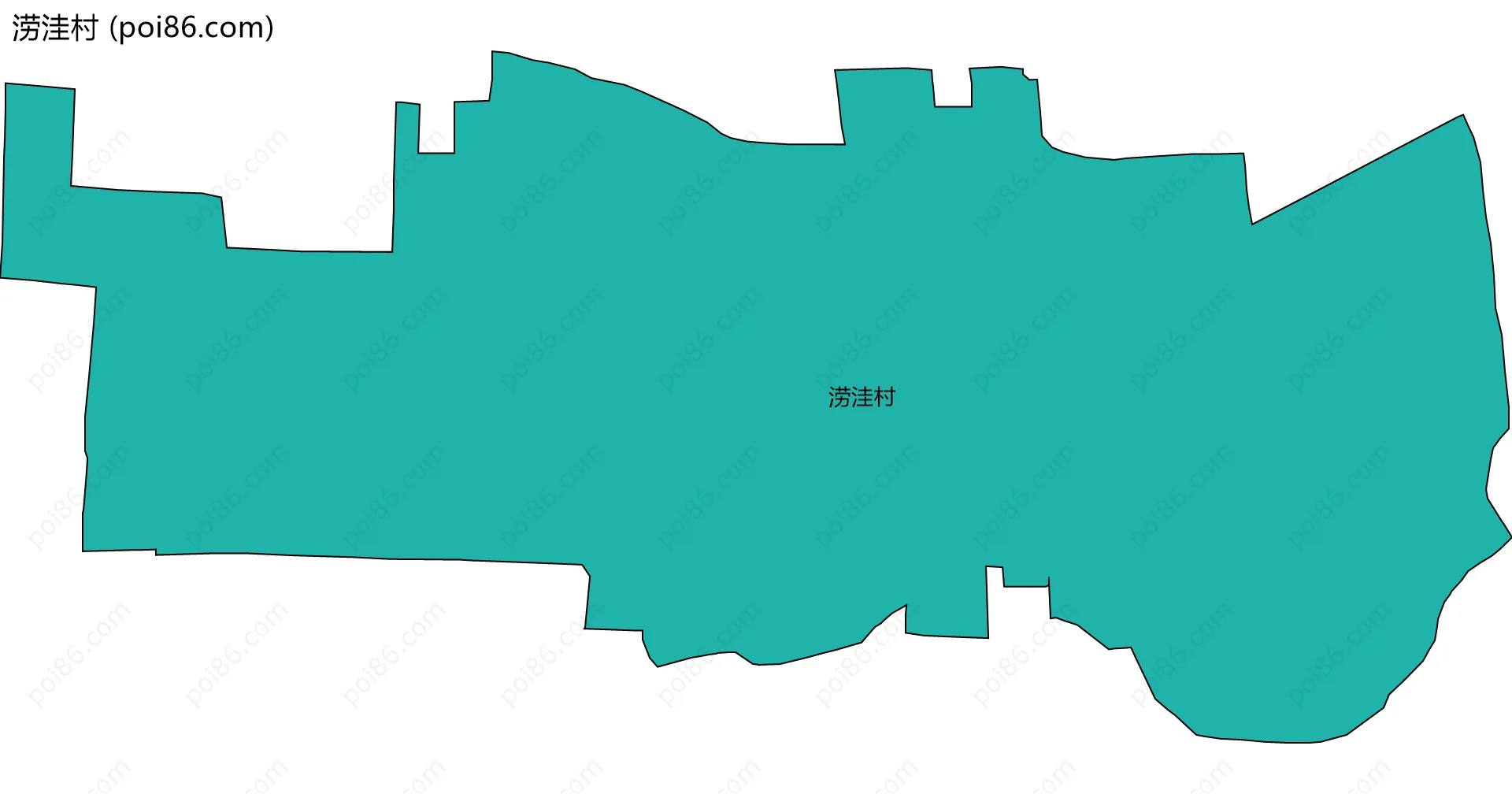 涝洼村边界地图