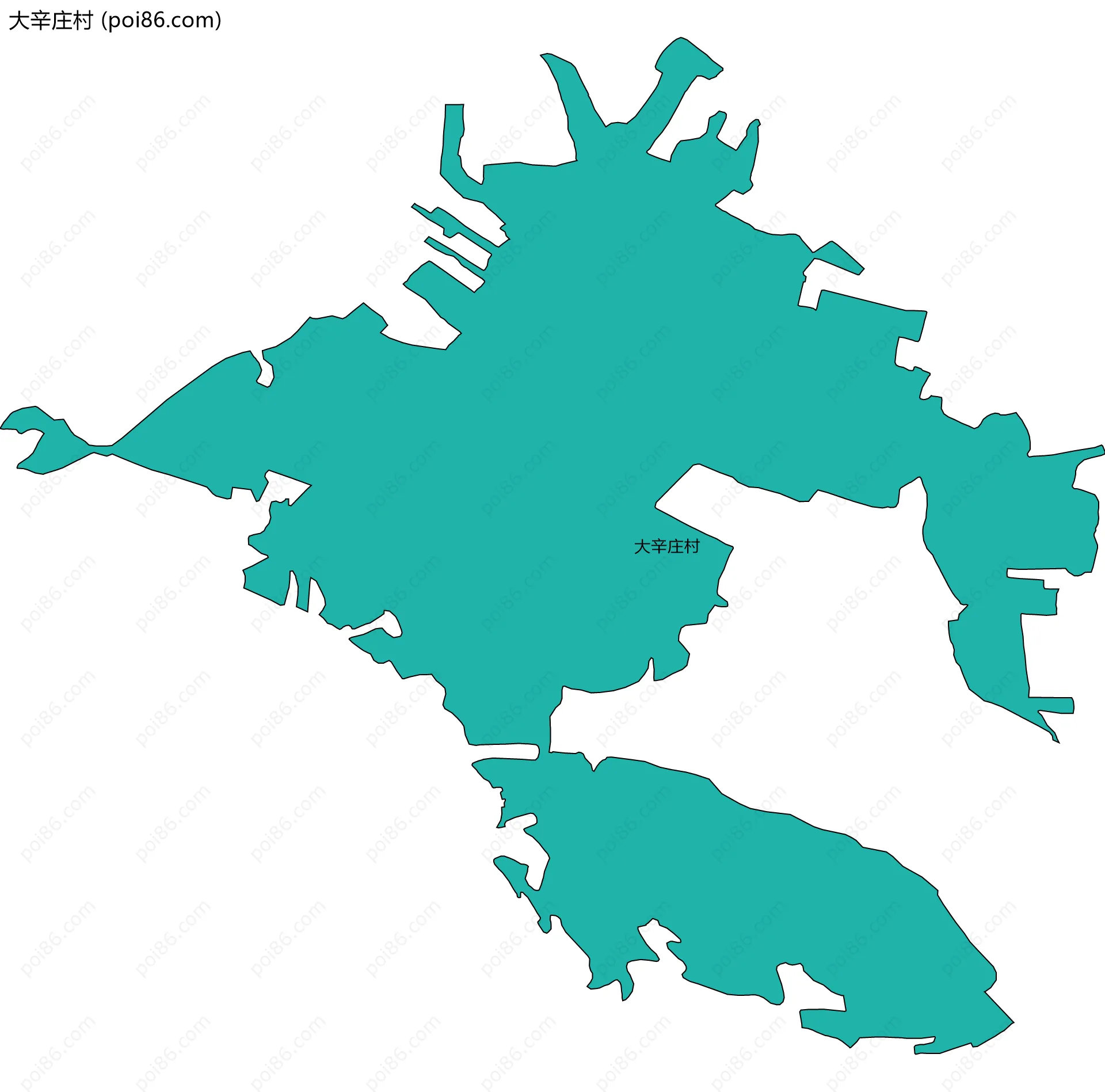 大辛庄村边界地图