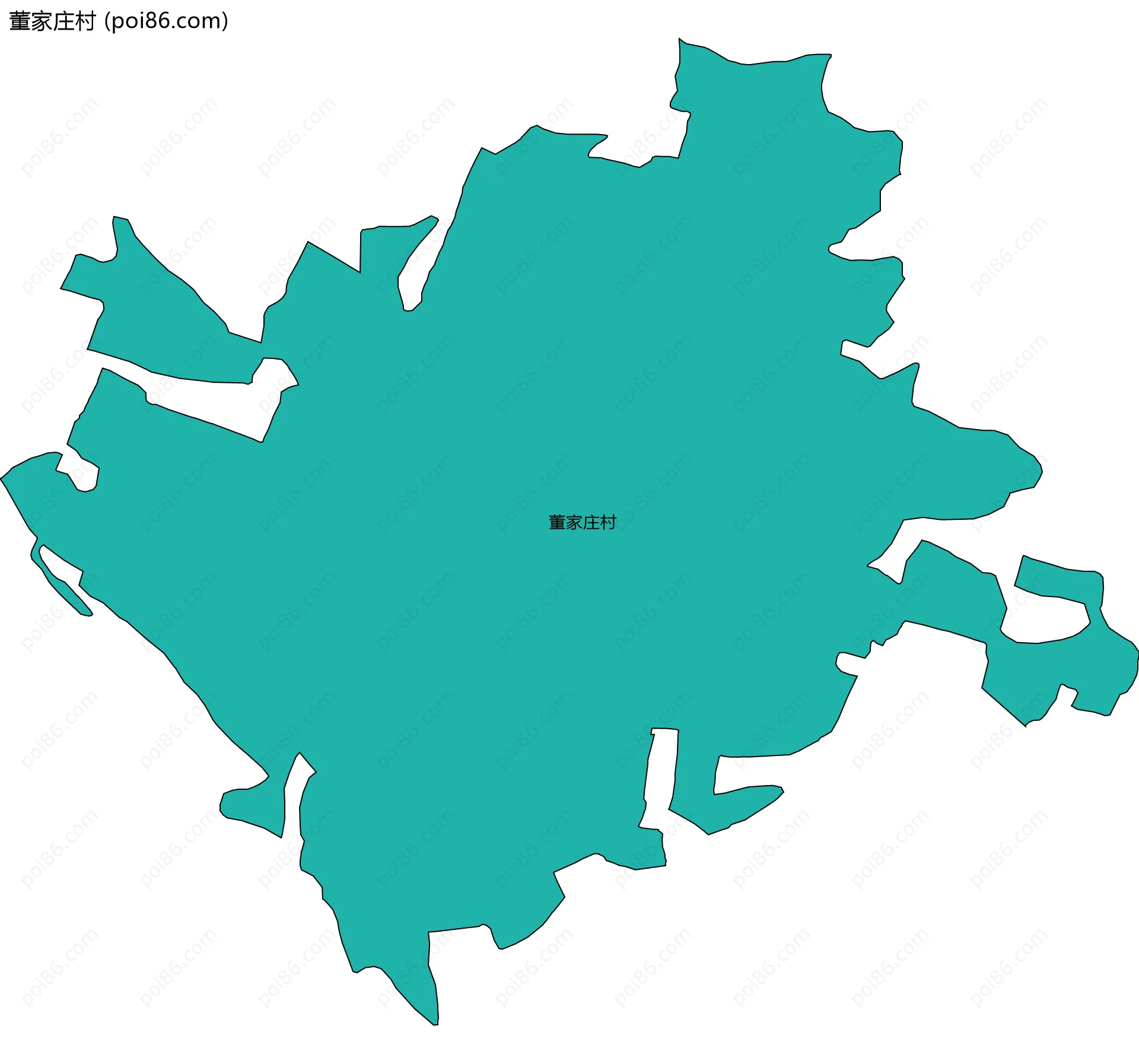 董家庄村边界地图