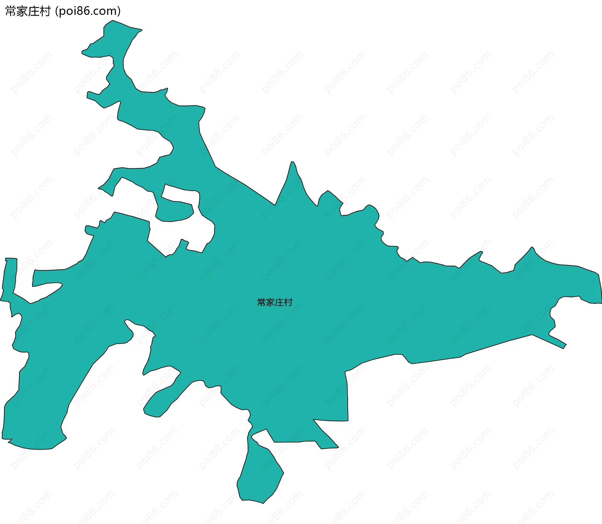 常家庄村边界地图